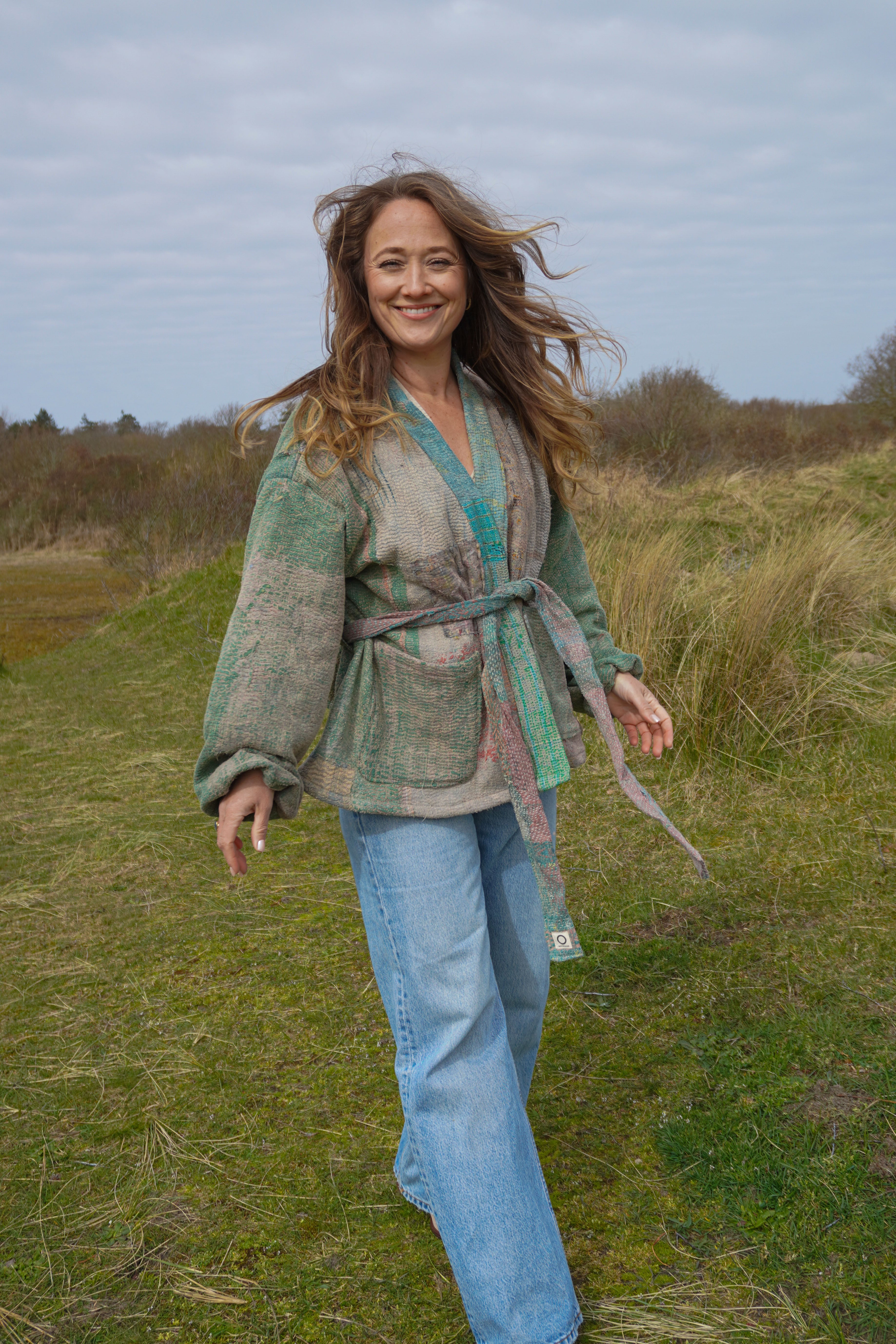 Majstudio / sari coat short / vintage rugged 089