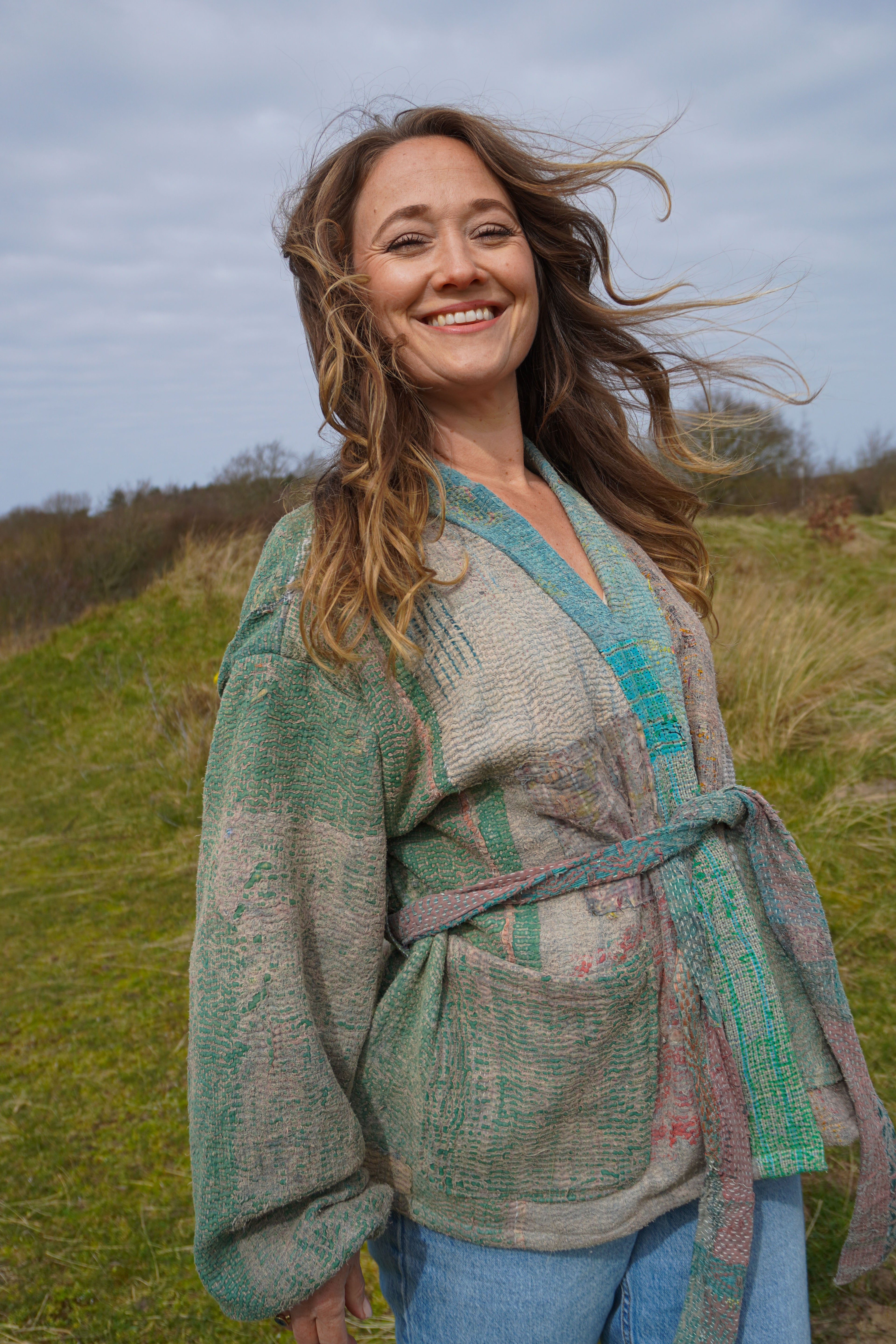 Majstudio / sari coat short / vintage rugged 089