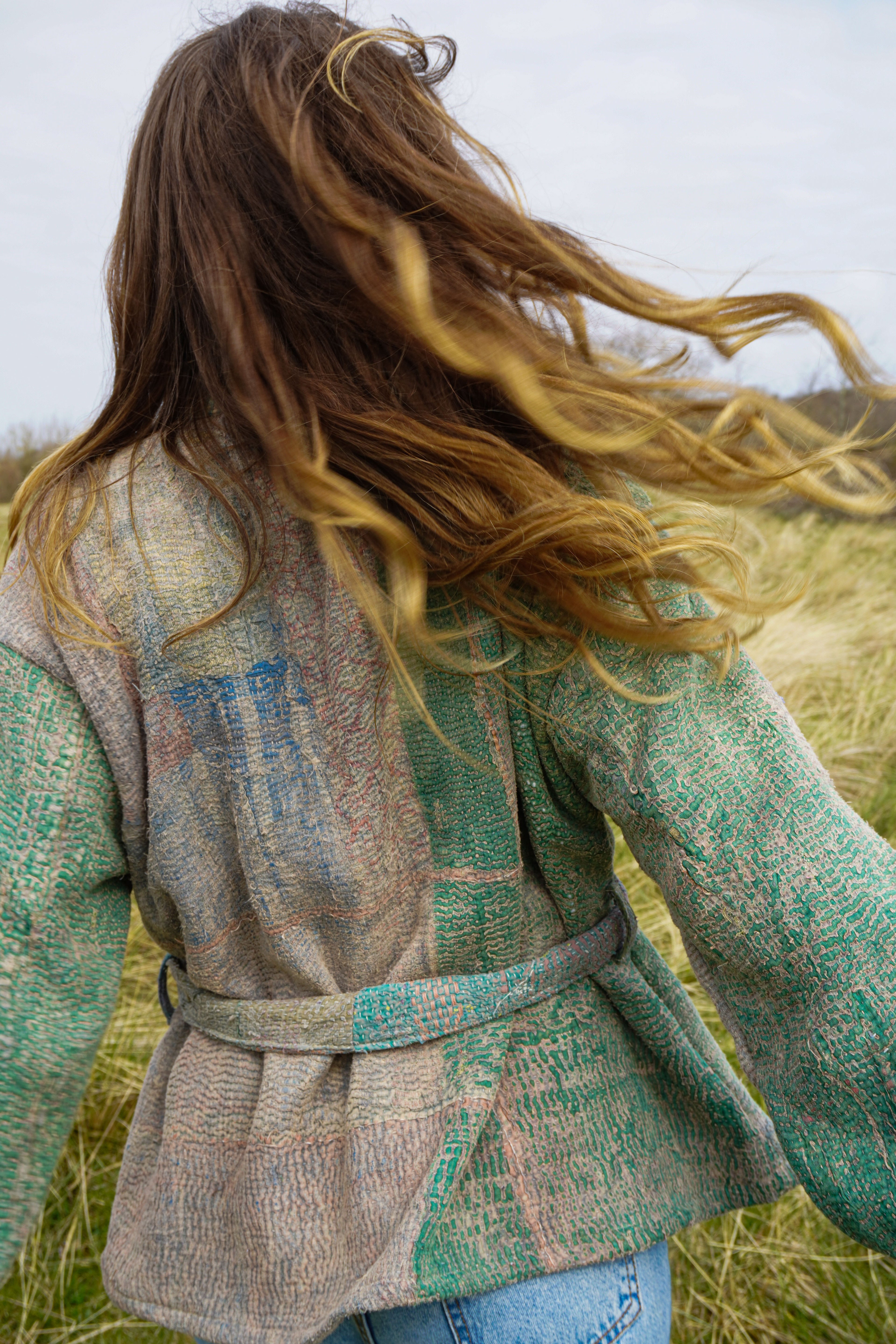 Majstudio / sari coat short / vintage rugged 089