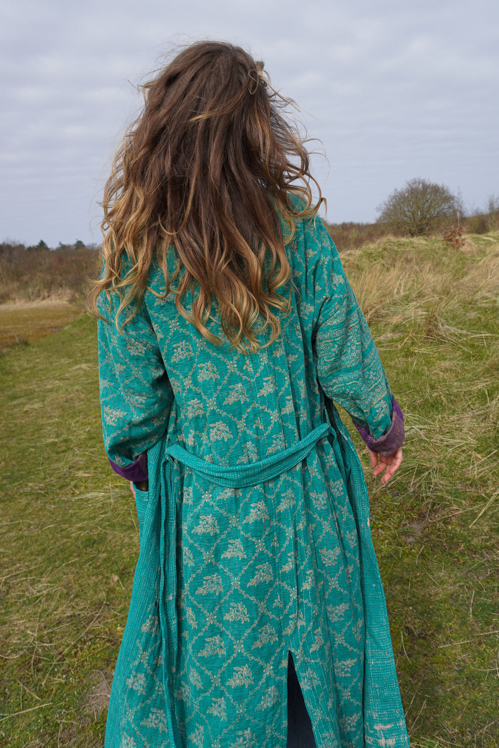 Majstudio / sari coat long / Vintage rugged 083