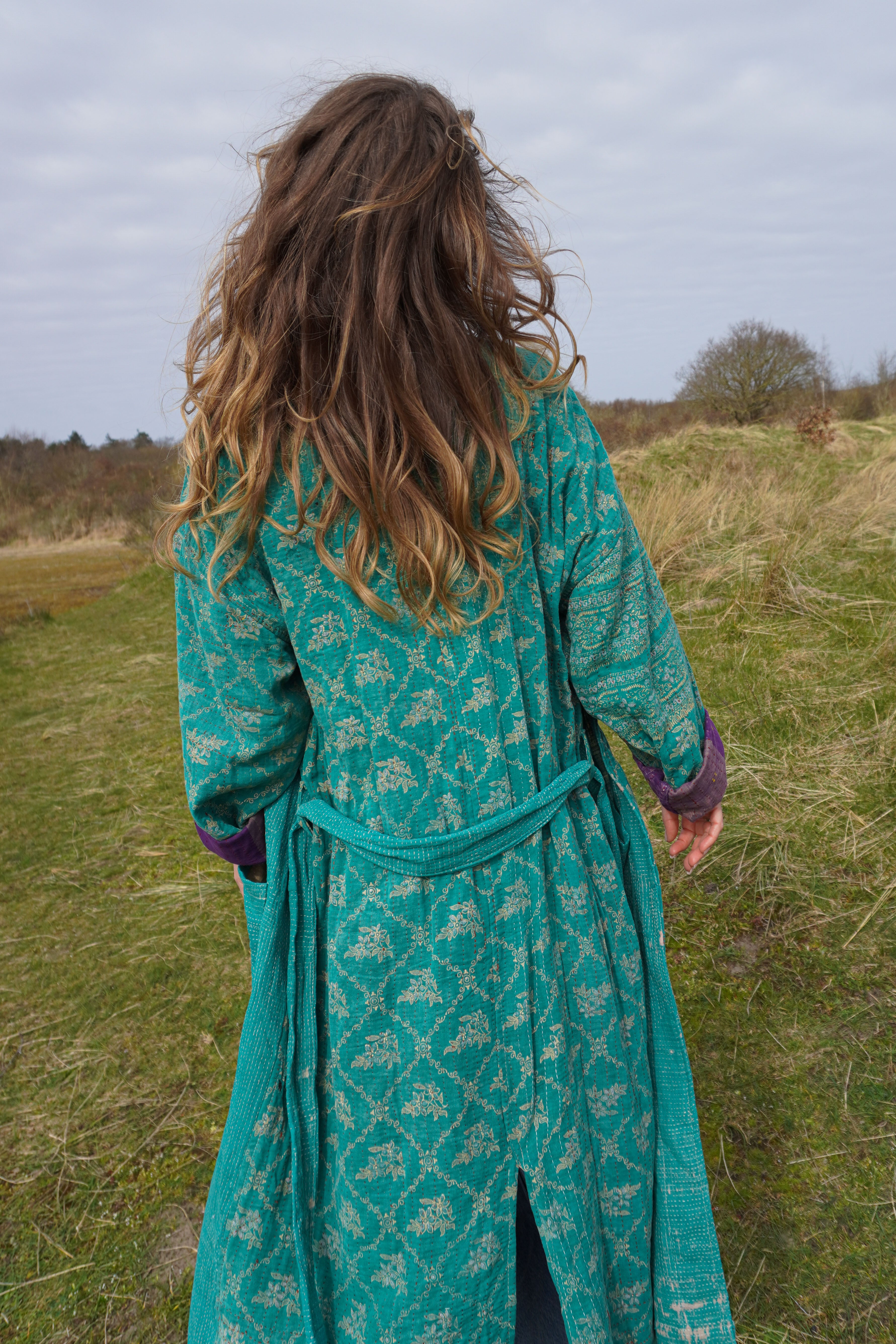 Majstudio / sari coat long / Vintage rugged 083