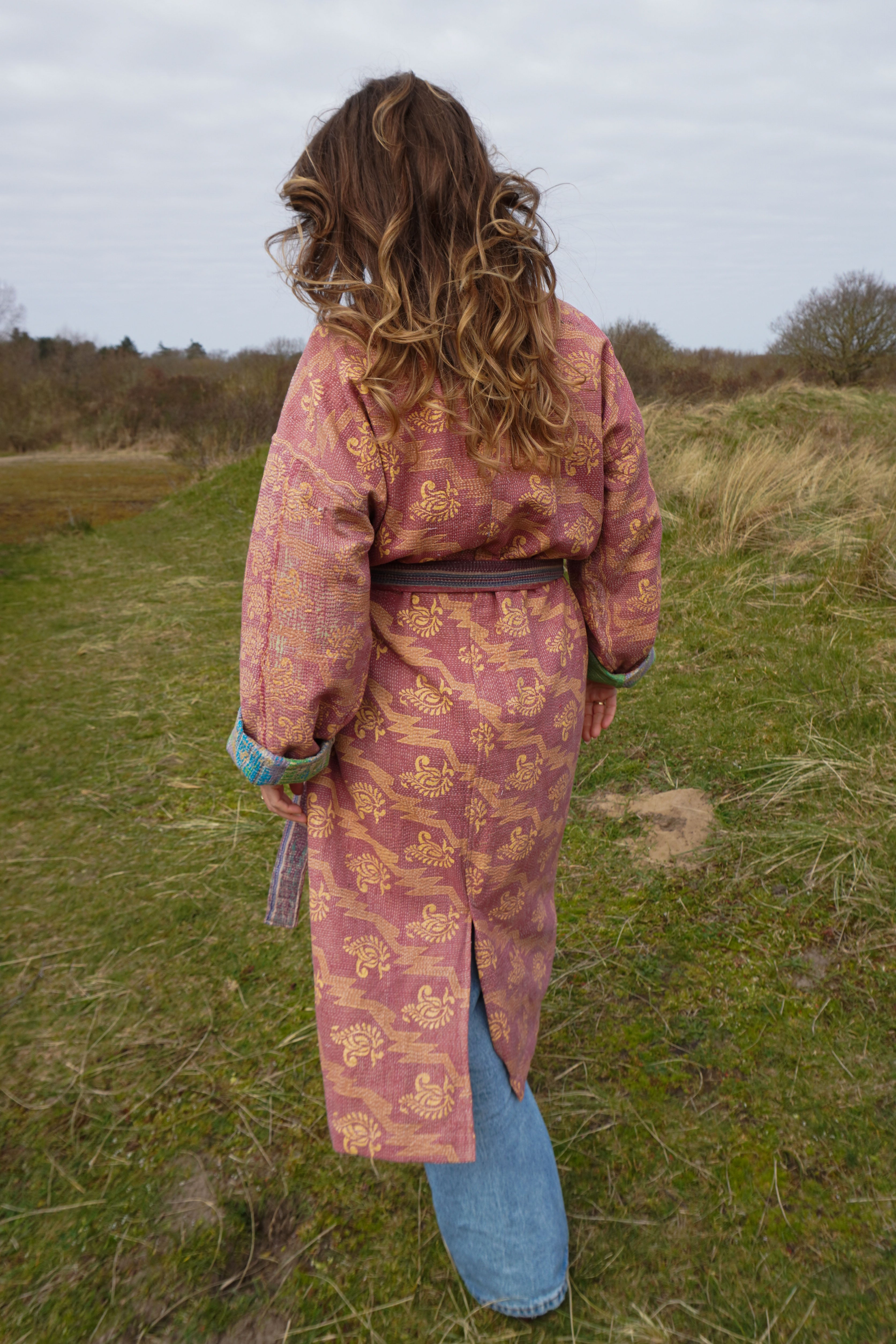 Majstudio / sari coat long / Vintage rugged 084