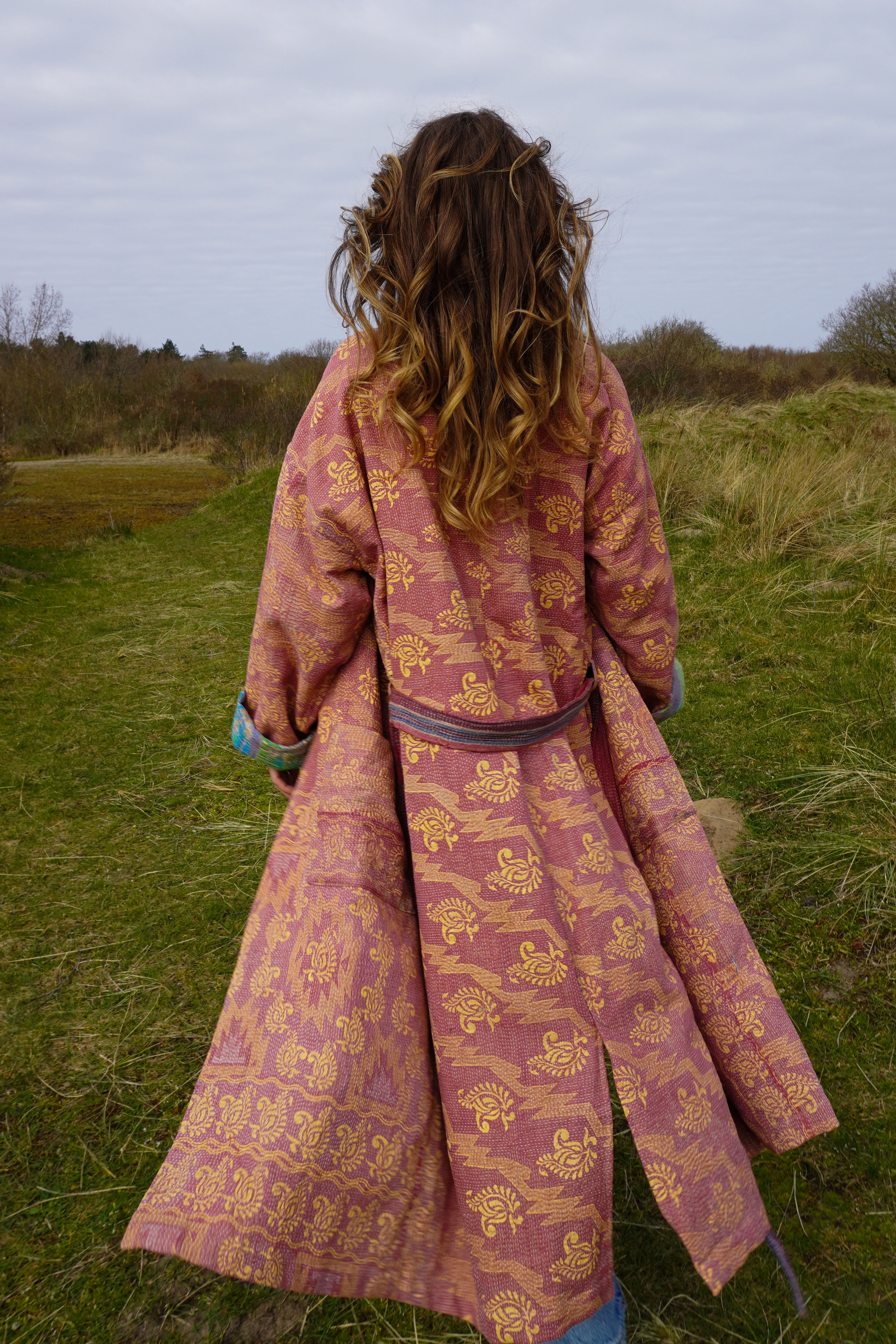 Majstudio / sari coat long / Vintage rugged 084