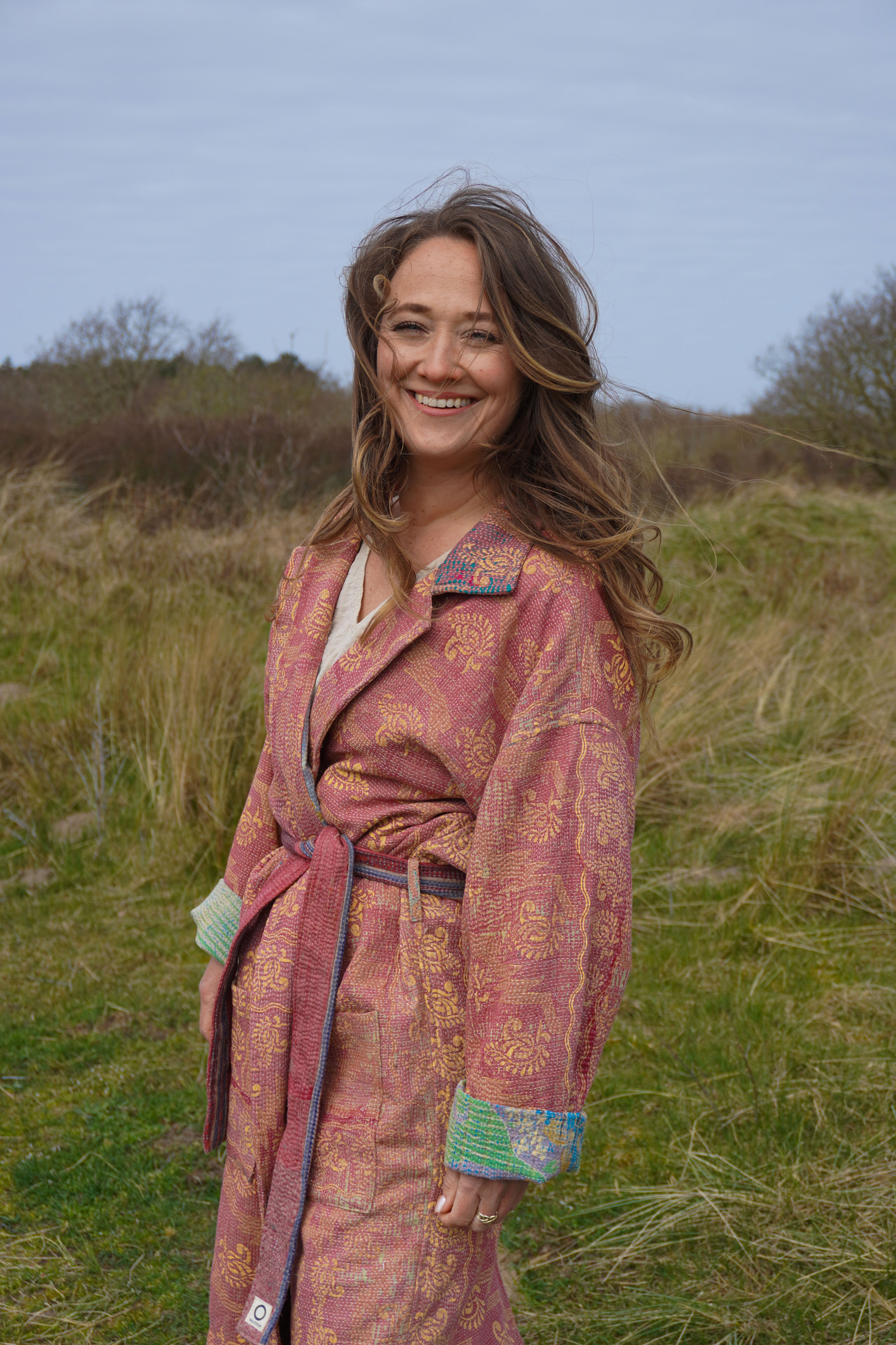 Majstudio / sari coat long / Vintage rugged 084