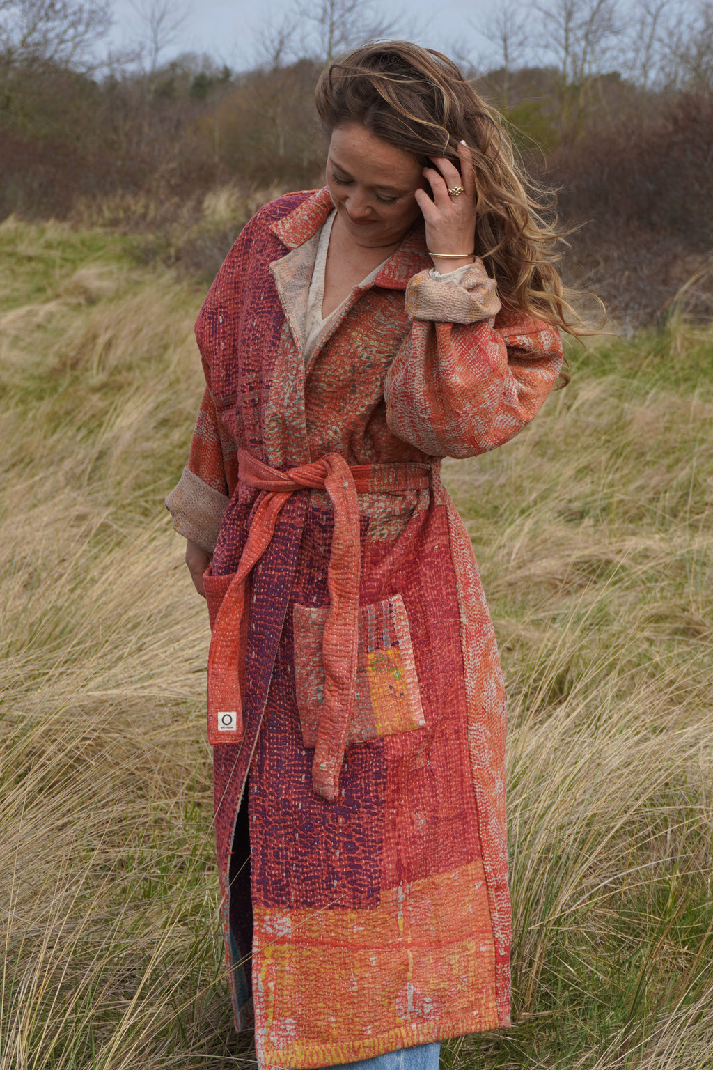 Majstudio / sari coat long / Vintage rugged 085