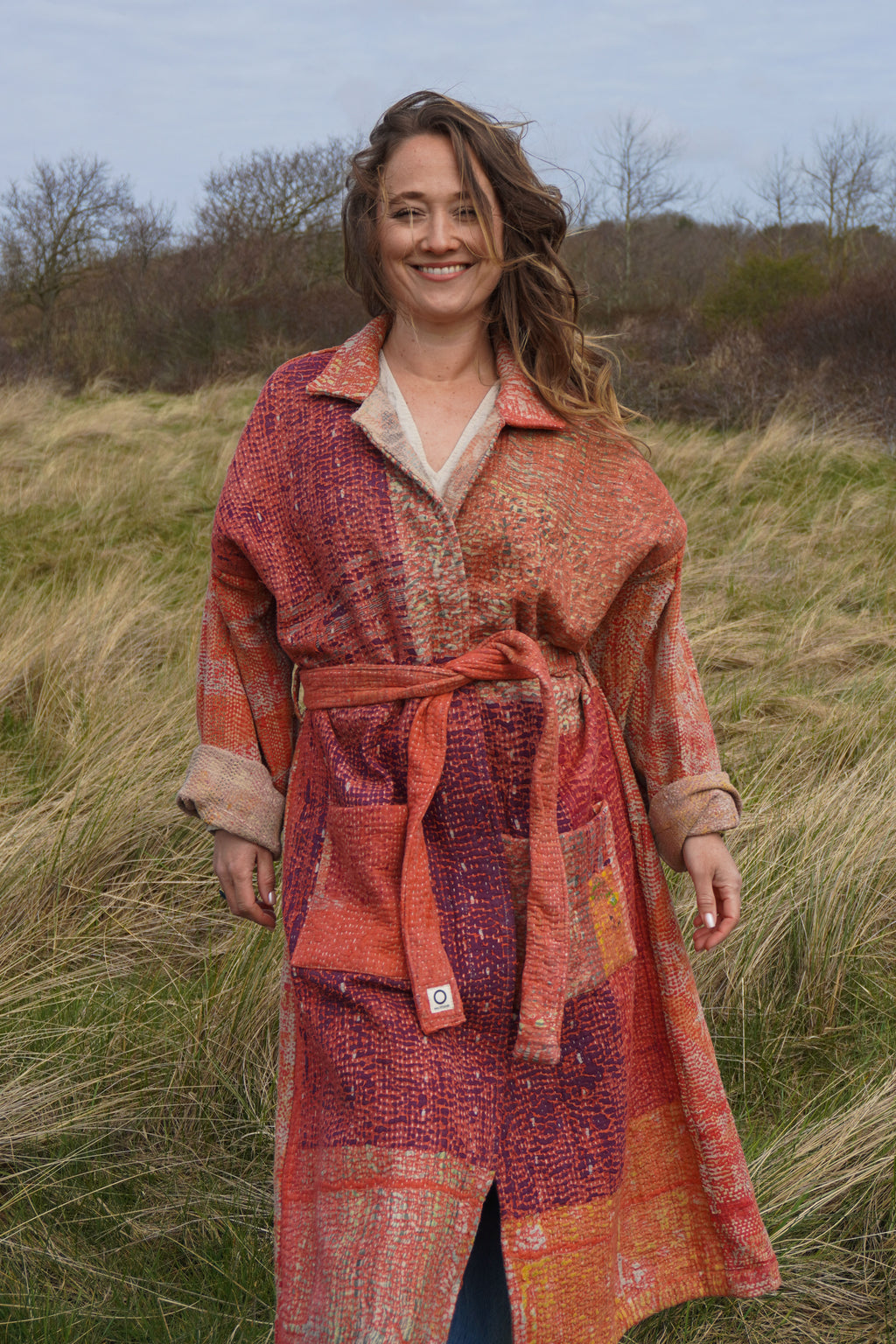 Majstudio / sari coat long / Vintage rugged 085