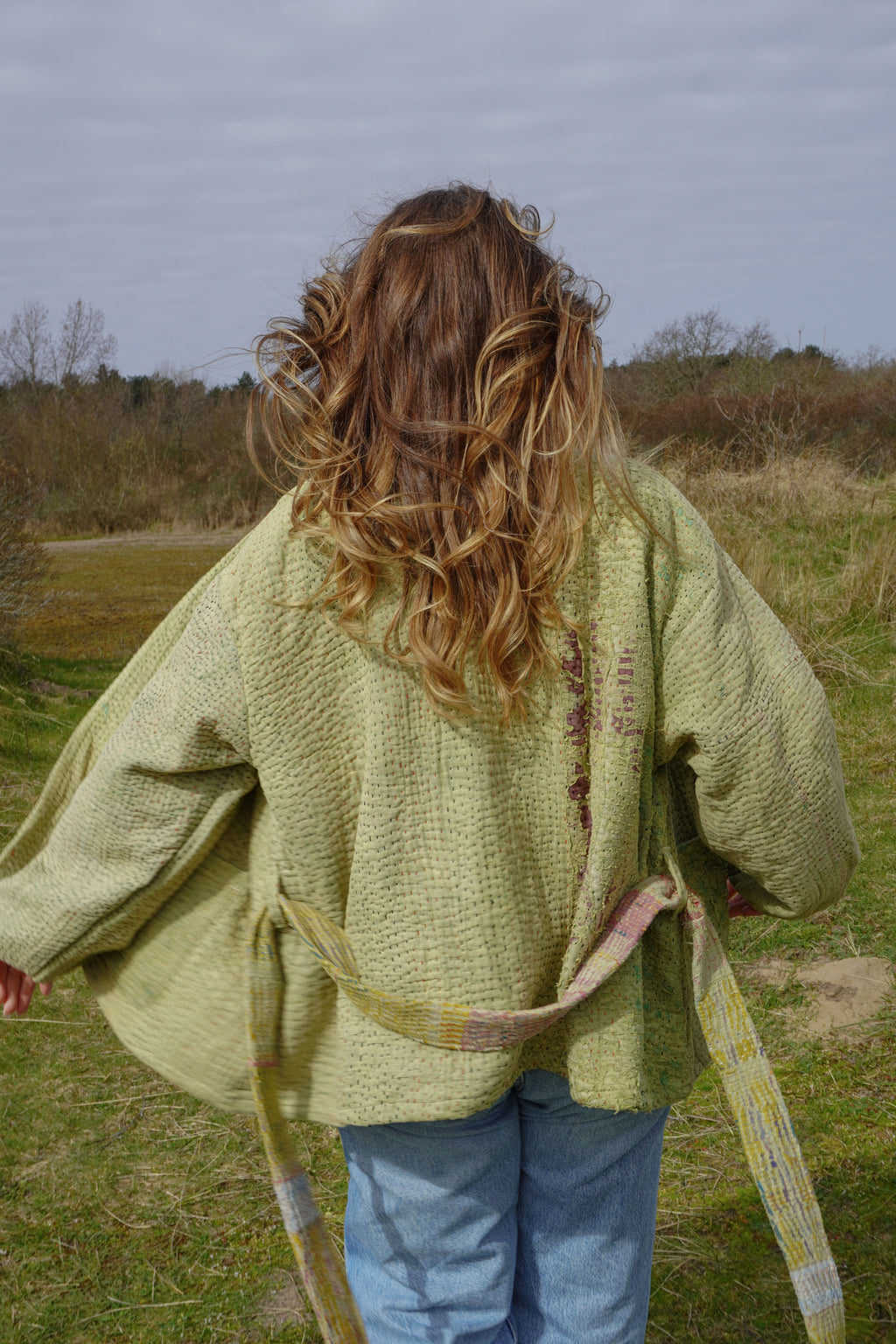 Majstudio / sari coat short / vintage rugged 090