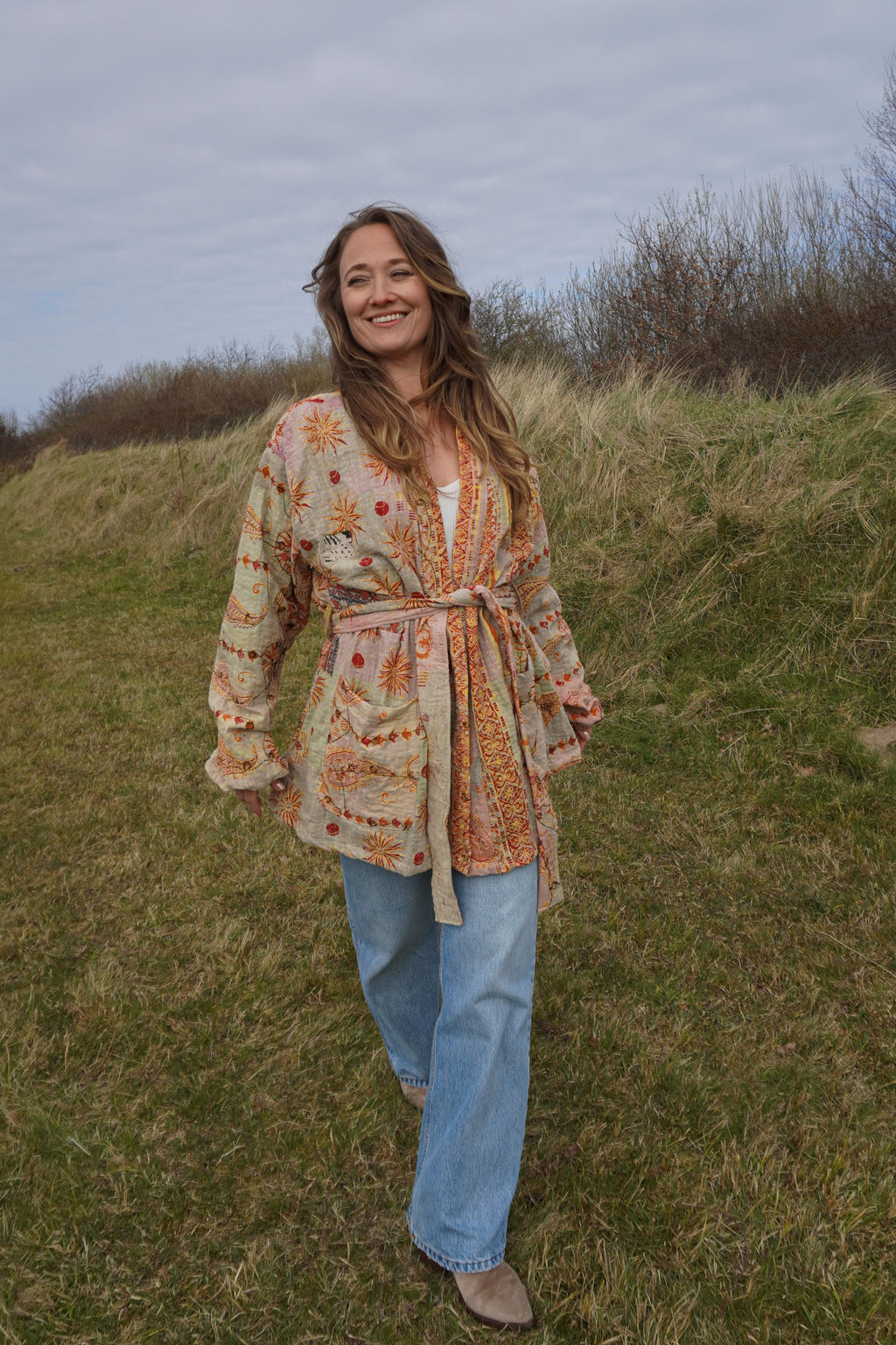 Majstudio / sari coat mid / Vintage india rugged 087