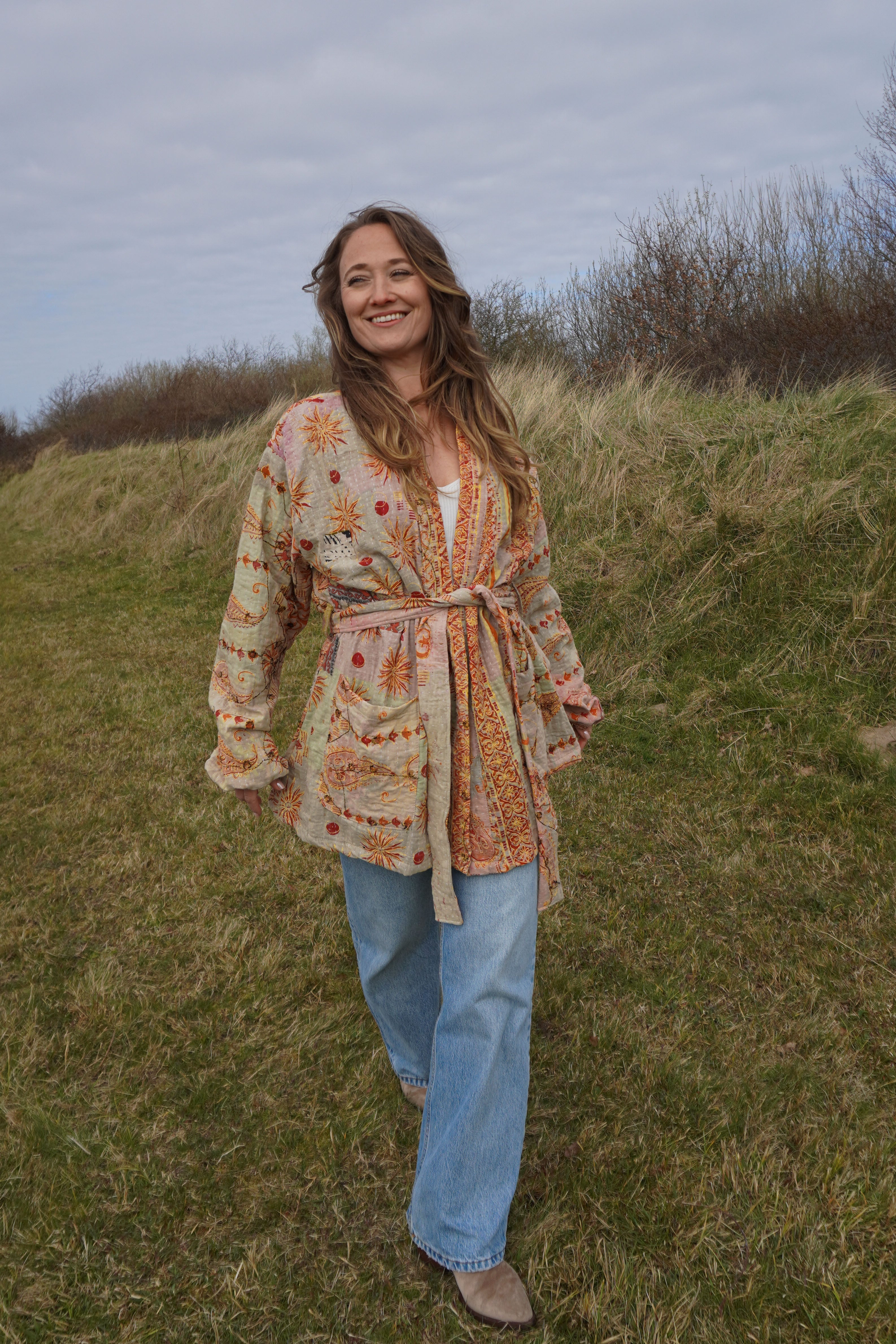 Majstudio / sari coat mid / Vintage india rugged 087