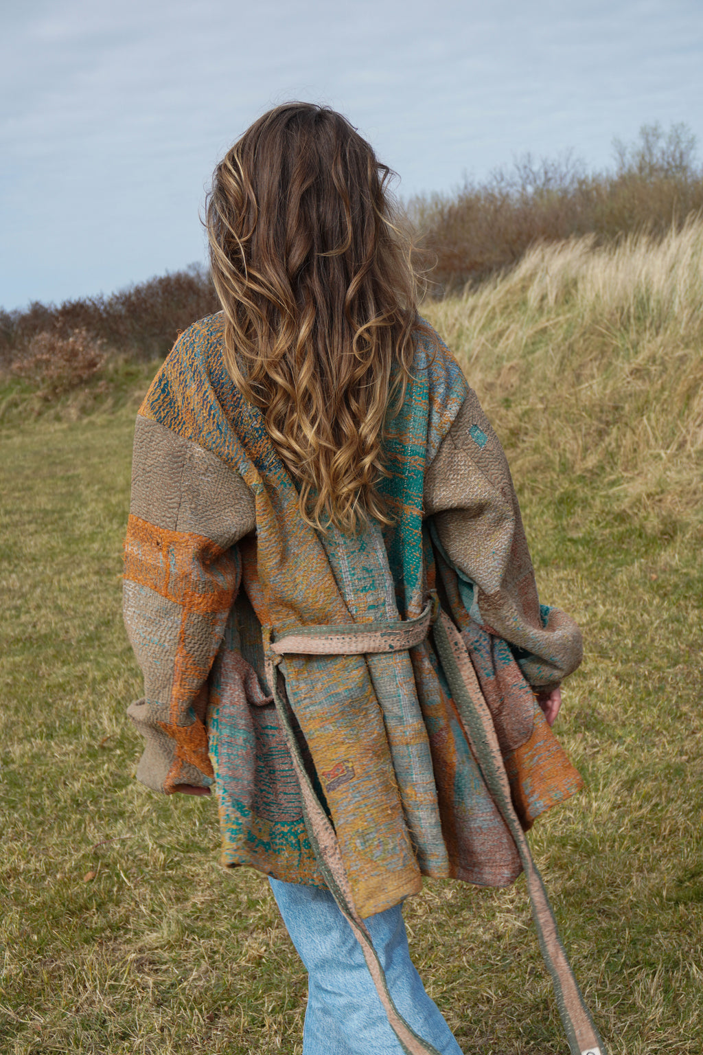 Majstudio / sari coat mid / Vintage india rugged 088