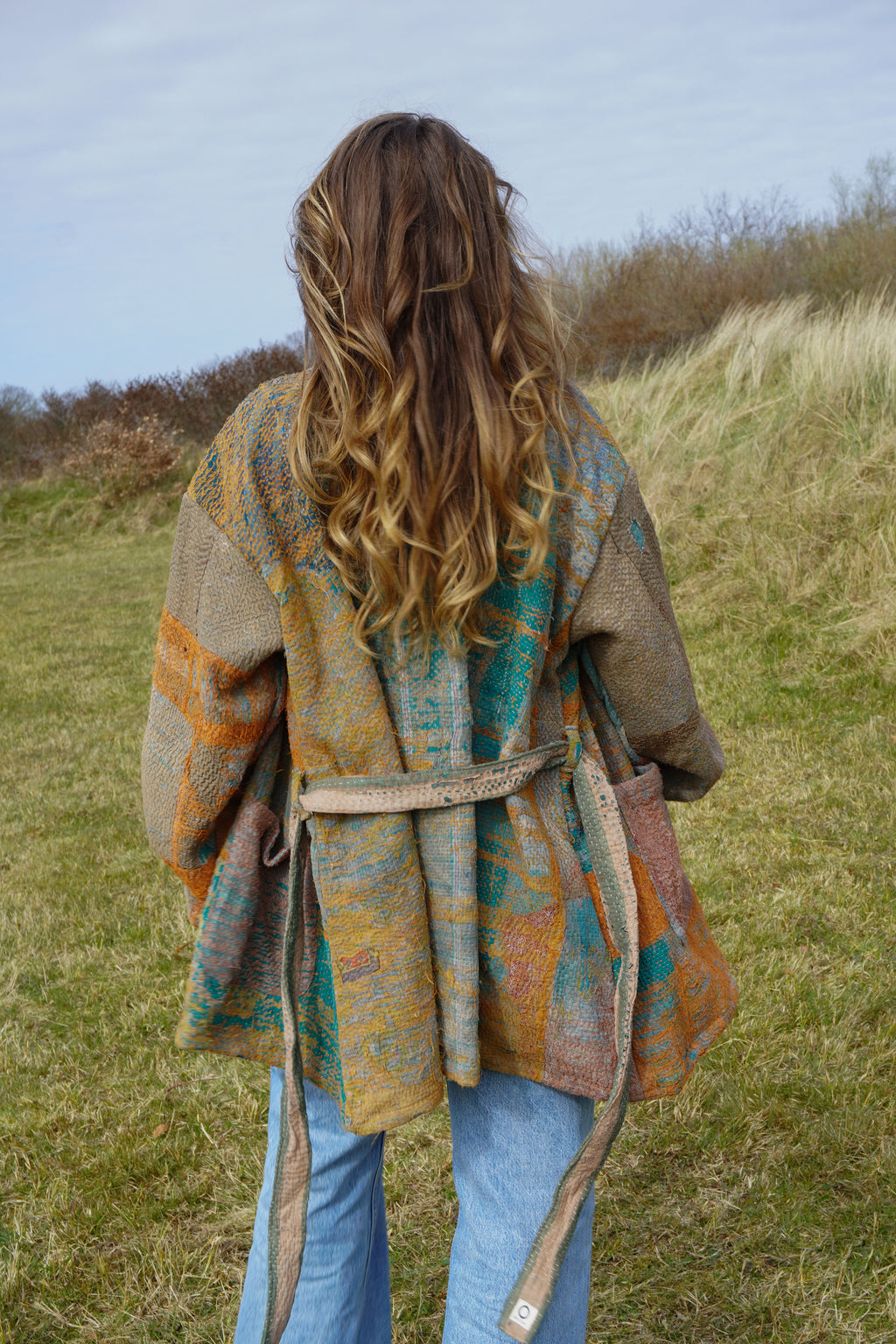 Majstudio / sari coat mid / Vintage india rugged 088