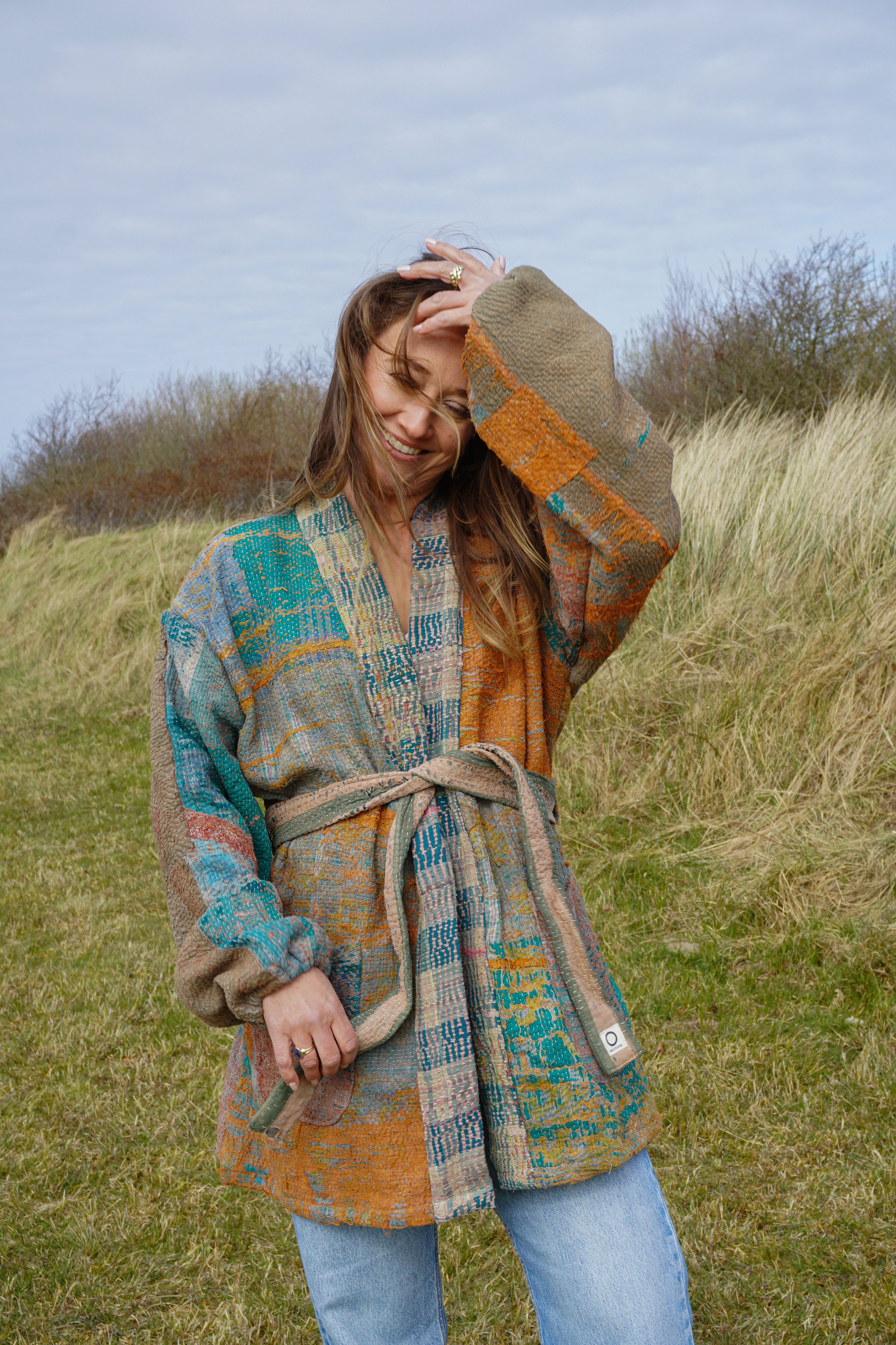 Majstudio / sari coat mid / Vintage india rugged 088