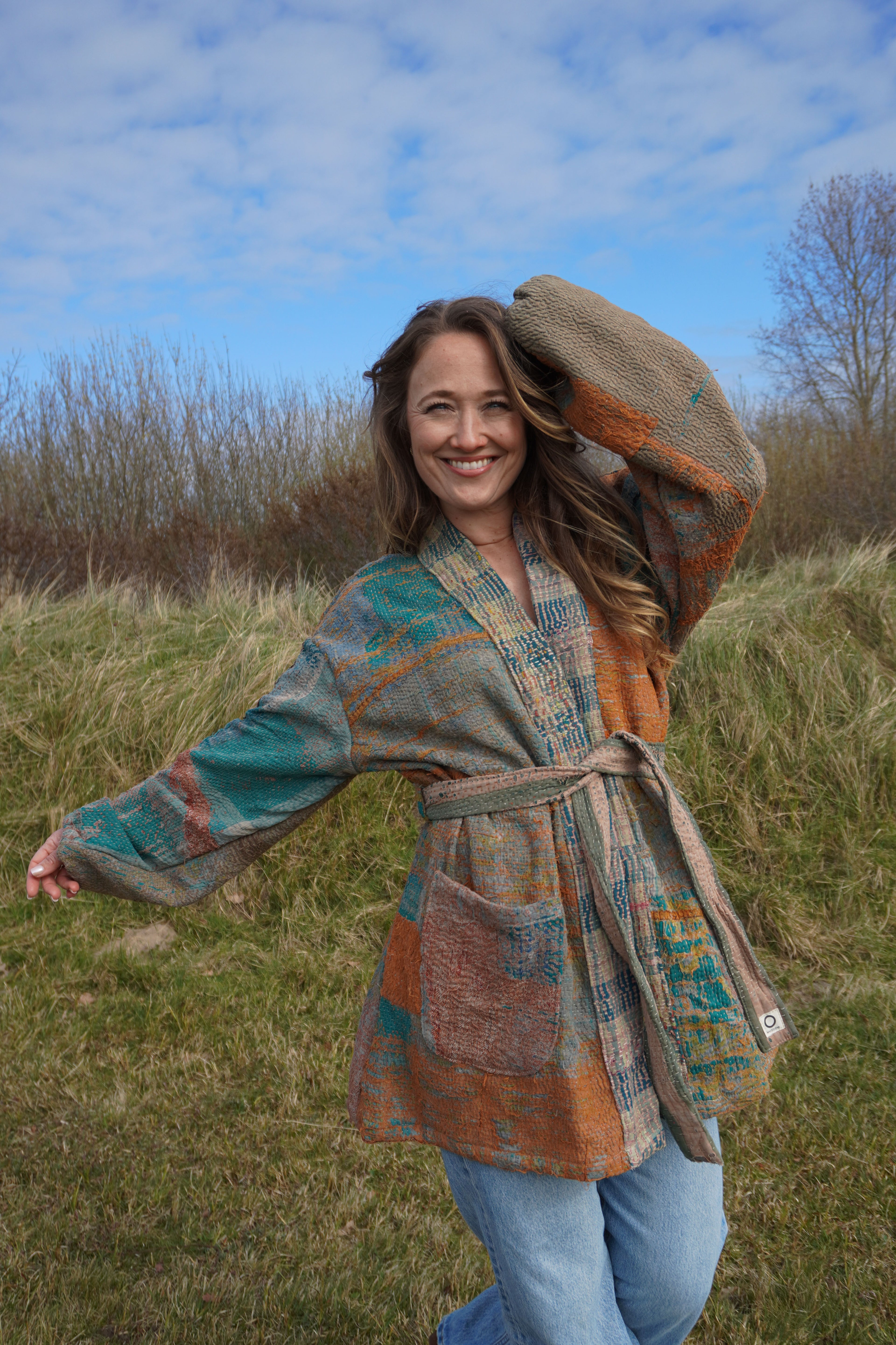 Majstudio / sari coat mid / Vintage india rugged 088