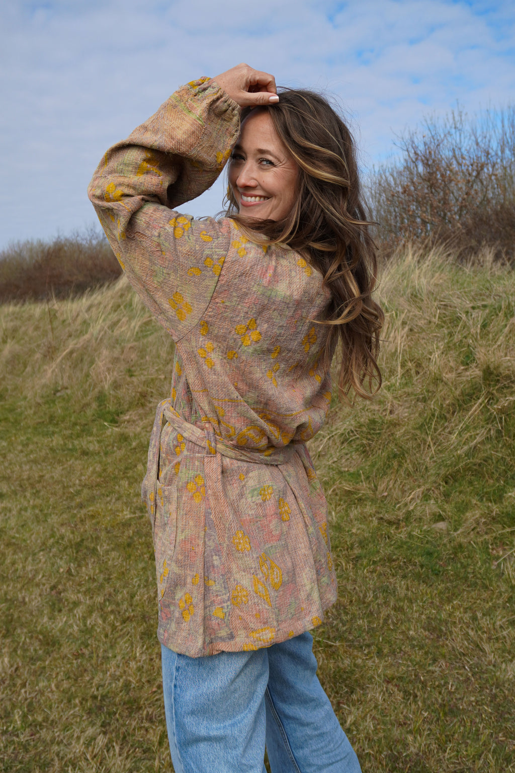 Majstudio / sari coat mid / Vintage india rugged 089