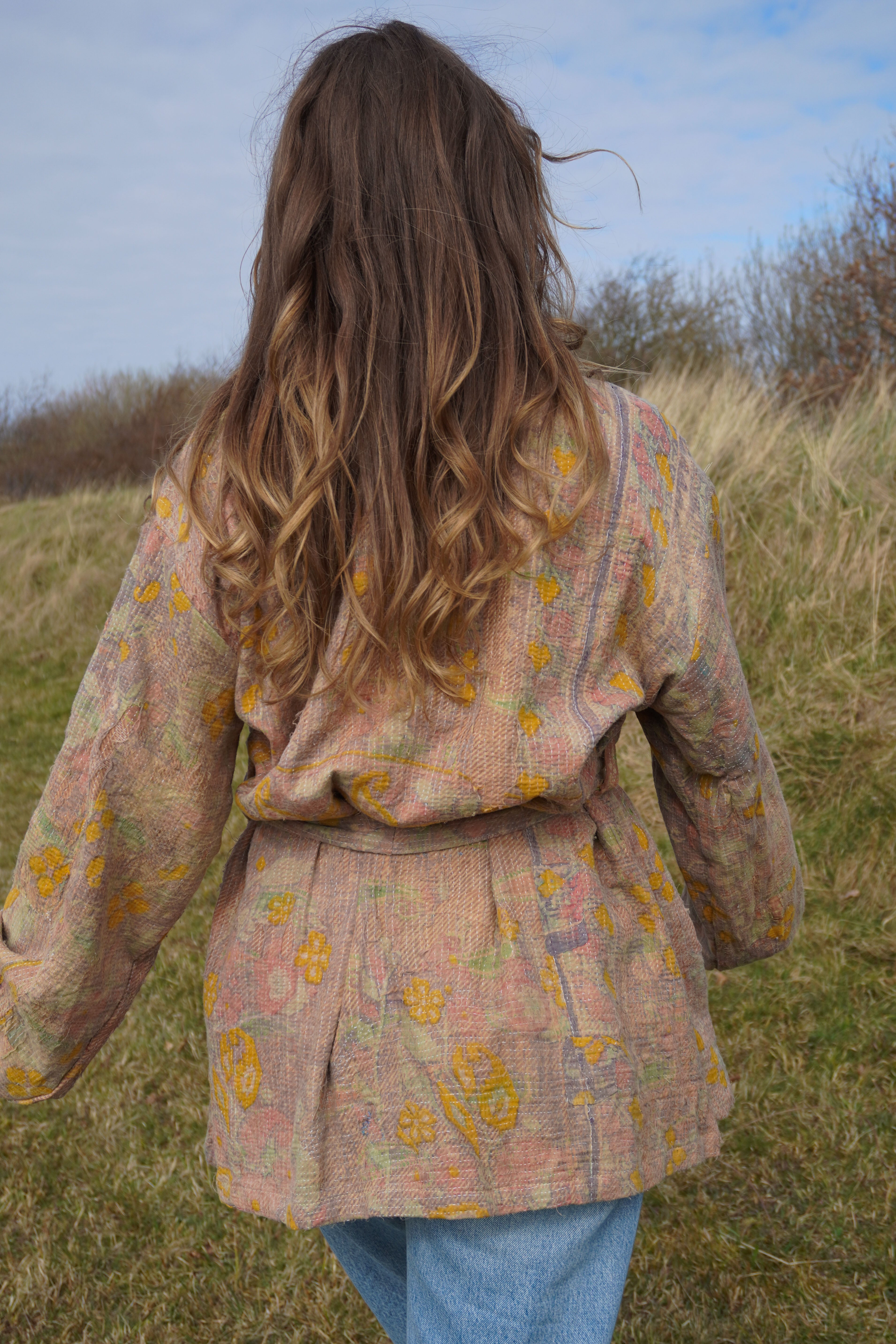 Majstudio / sari coat mid / Vintage india rugged 089