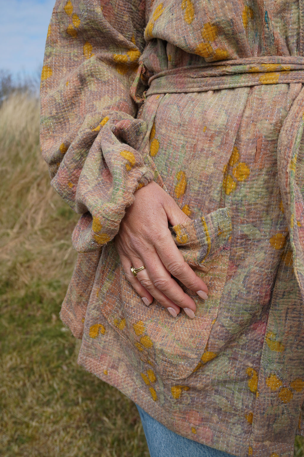 Majstudio / sari coat mid / Vintage india rugged 089