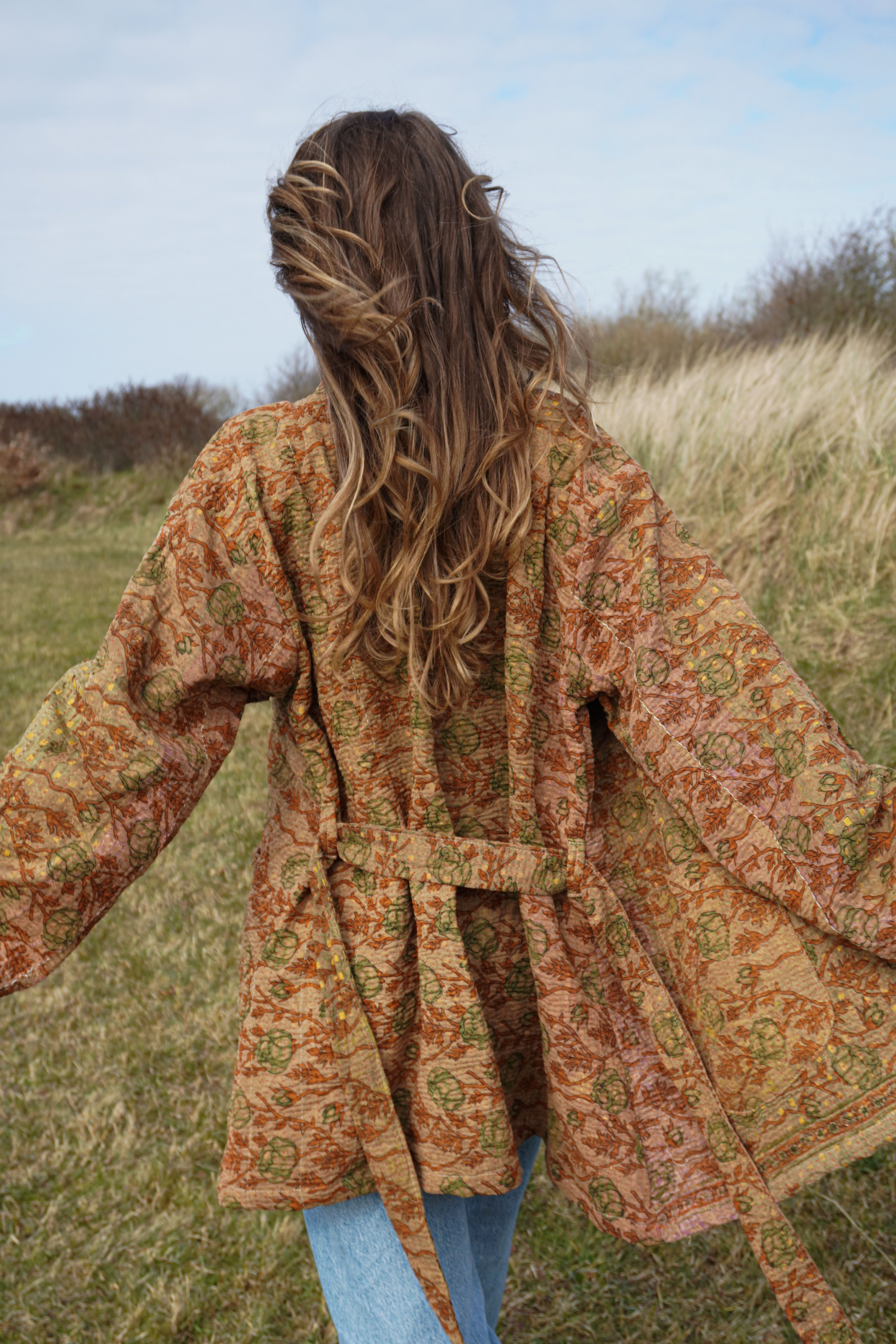 Majstudio / sari coat mid / Vintage india rugged 090