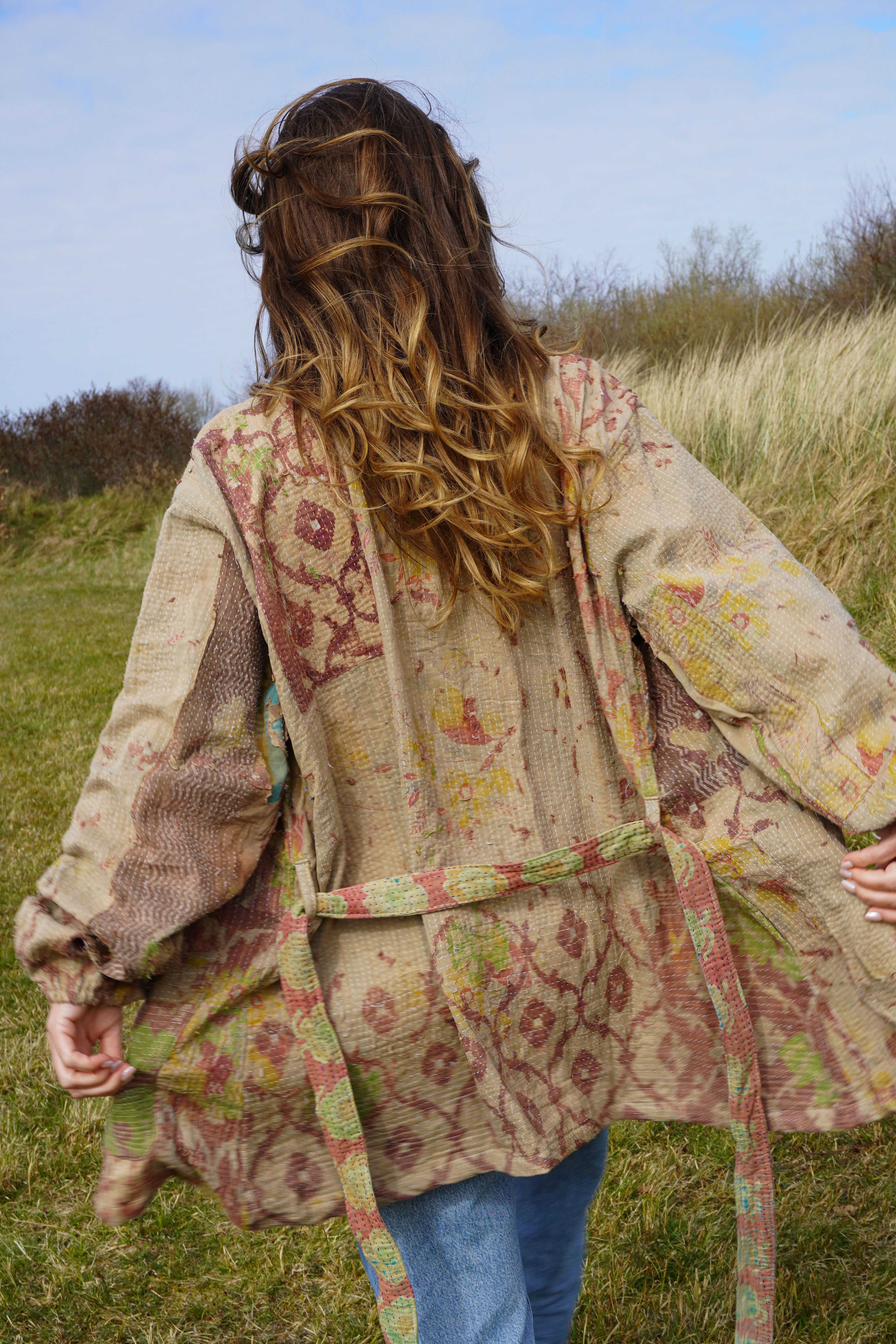 Majstudio / sari coat mid / Vintage india rugged 091
