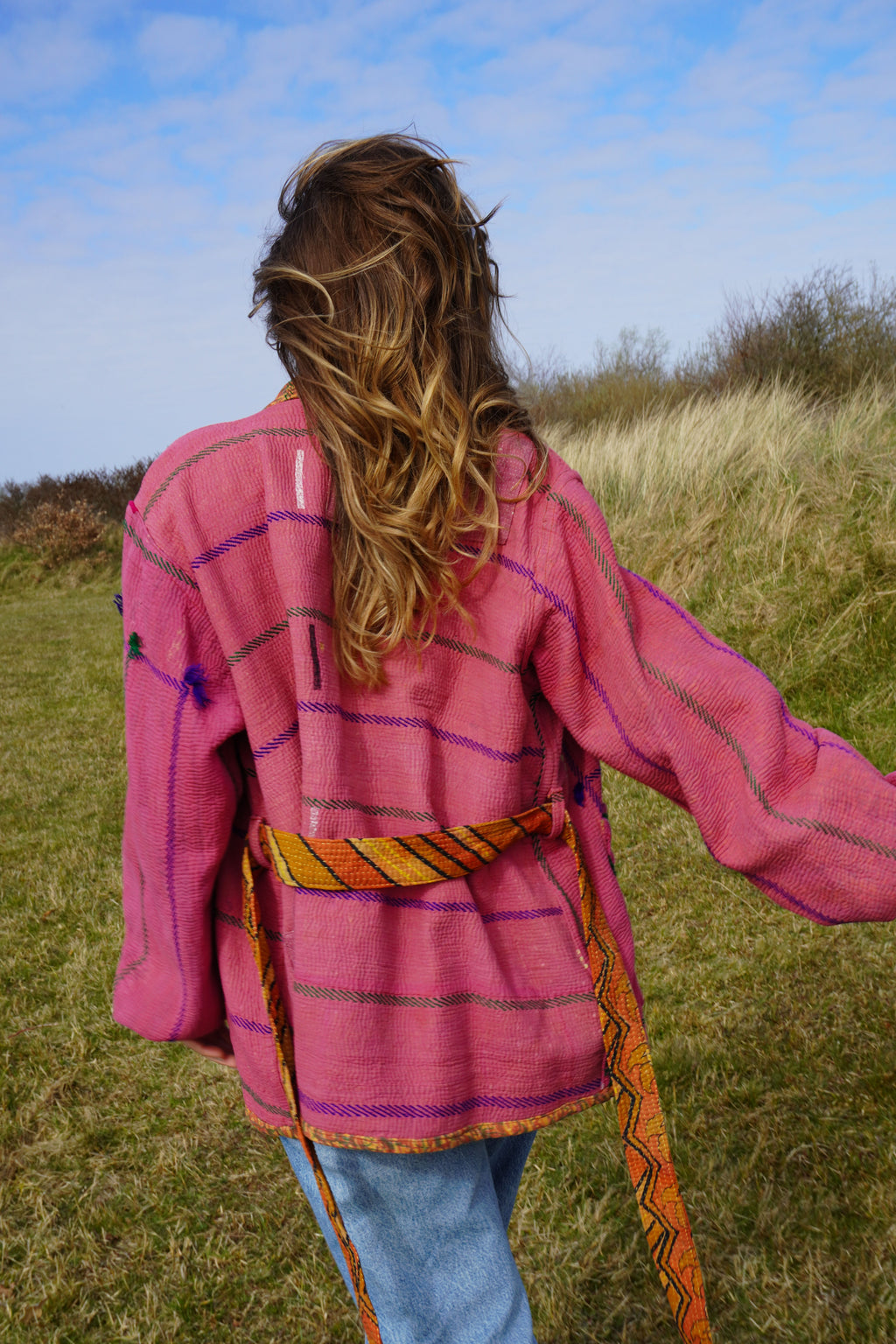Majstudio / sari coat mid / Vintage india rugged 092