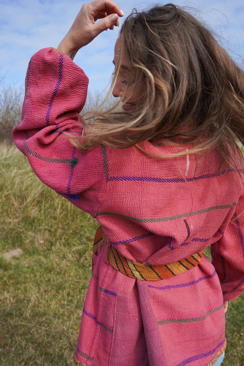 Majstudio / sari coat mid / Vintage india rugged 092