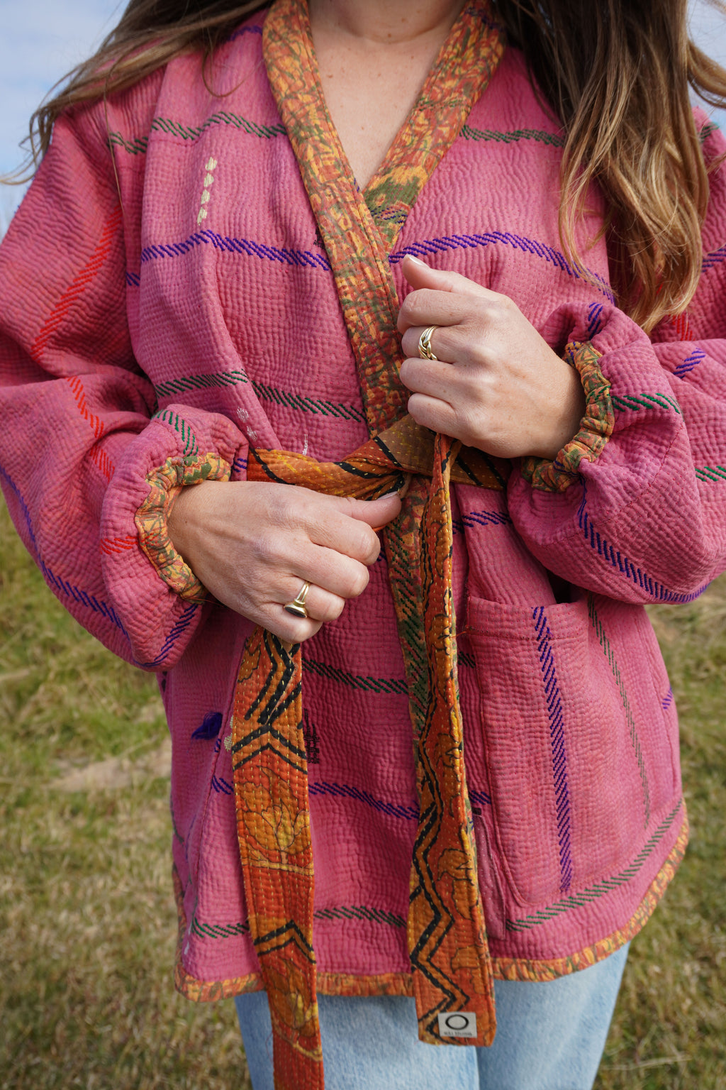 Majstudio / sari coat mid / Vintage india rugged 092