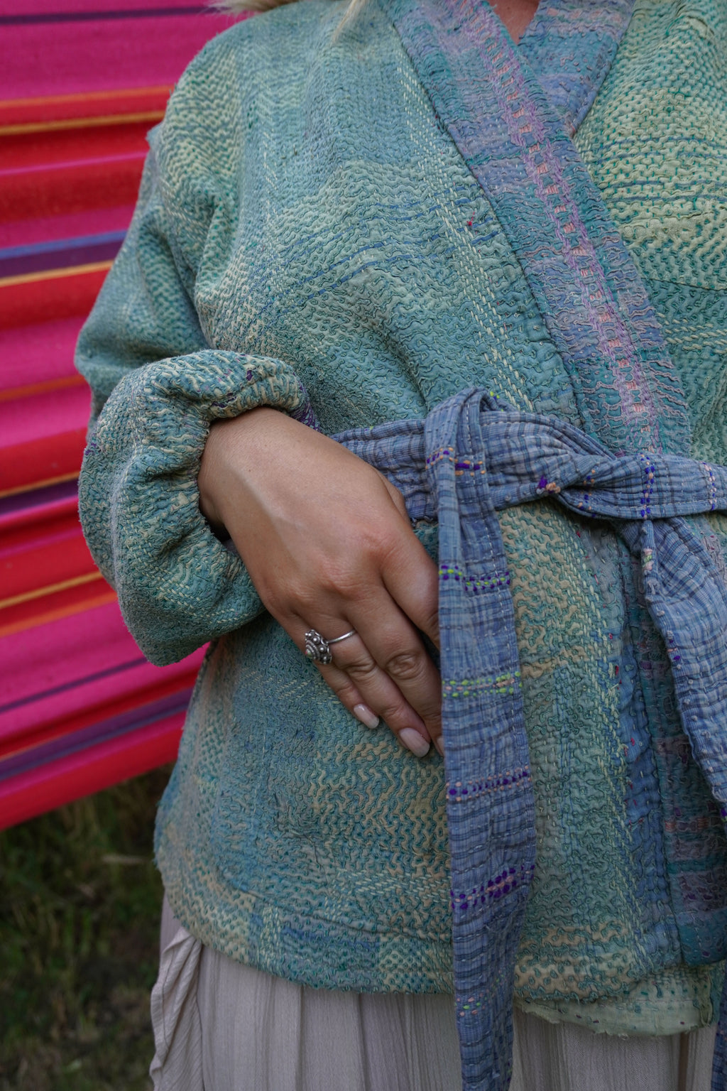Majstudio / sari coat short / vintage rugged 091