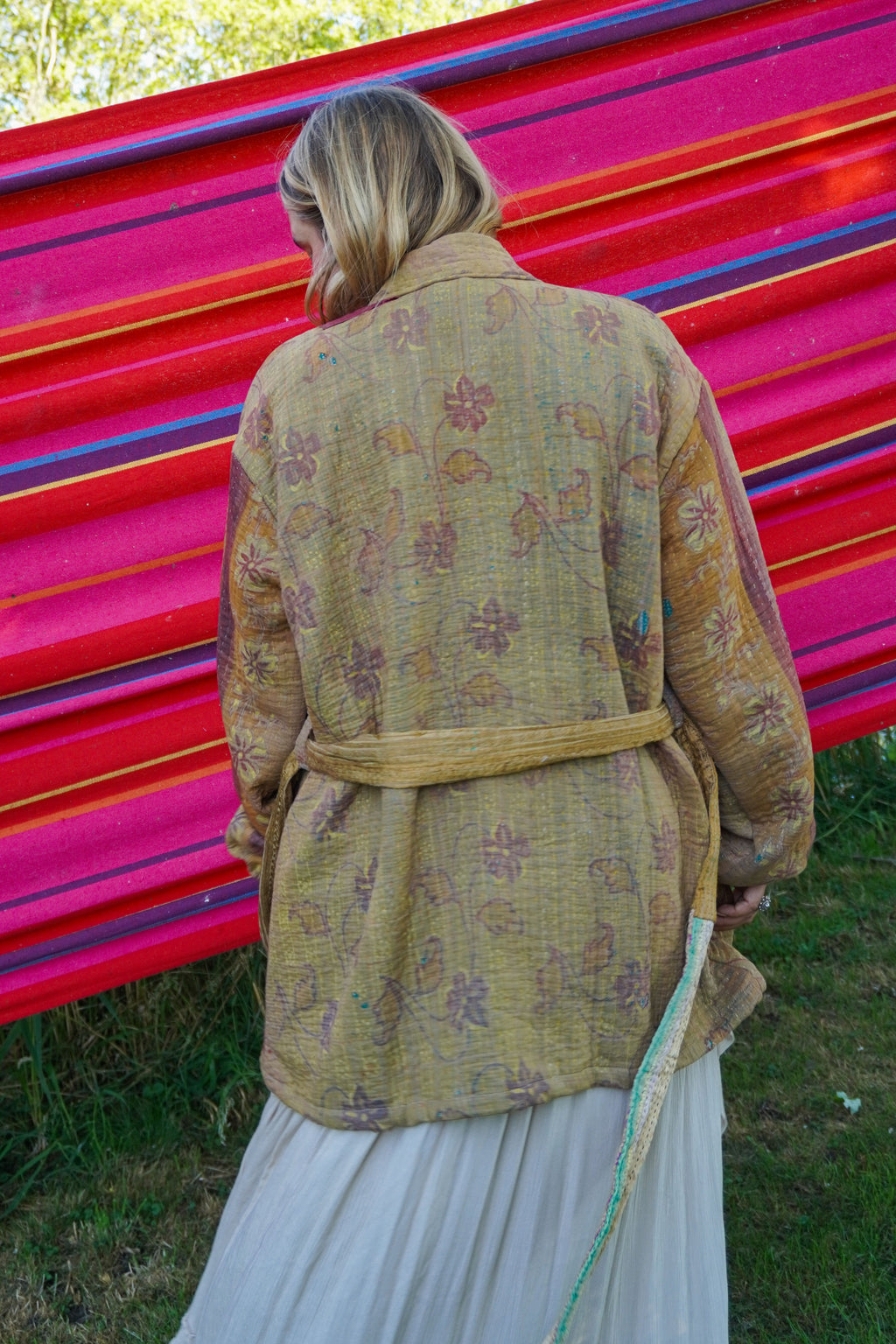 Majstudio / sari coat mid / Vintage india rugged 093