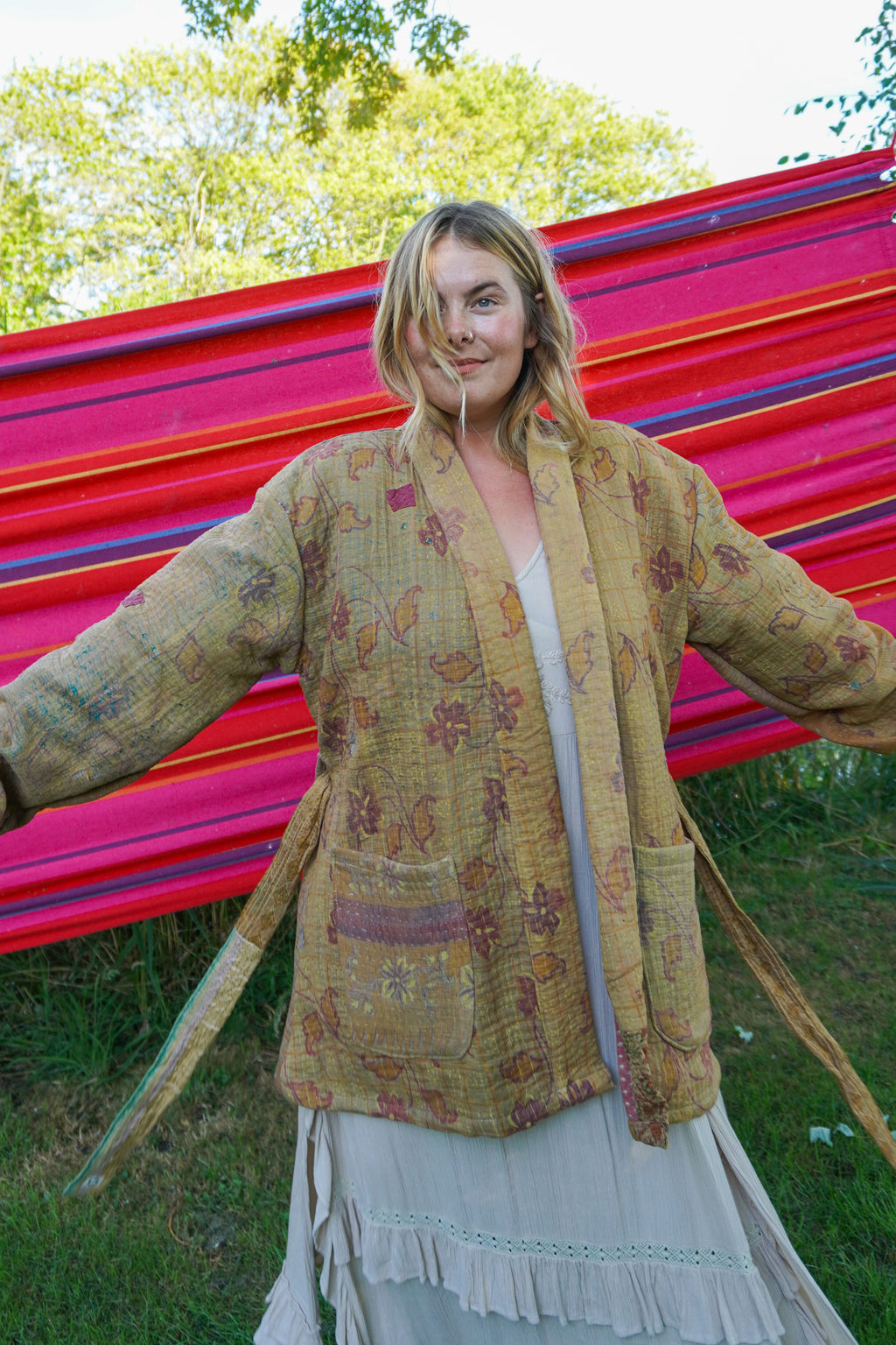 Majstudio / sari coat mid / Vintage india rugged 093