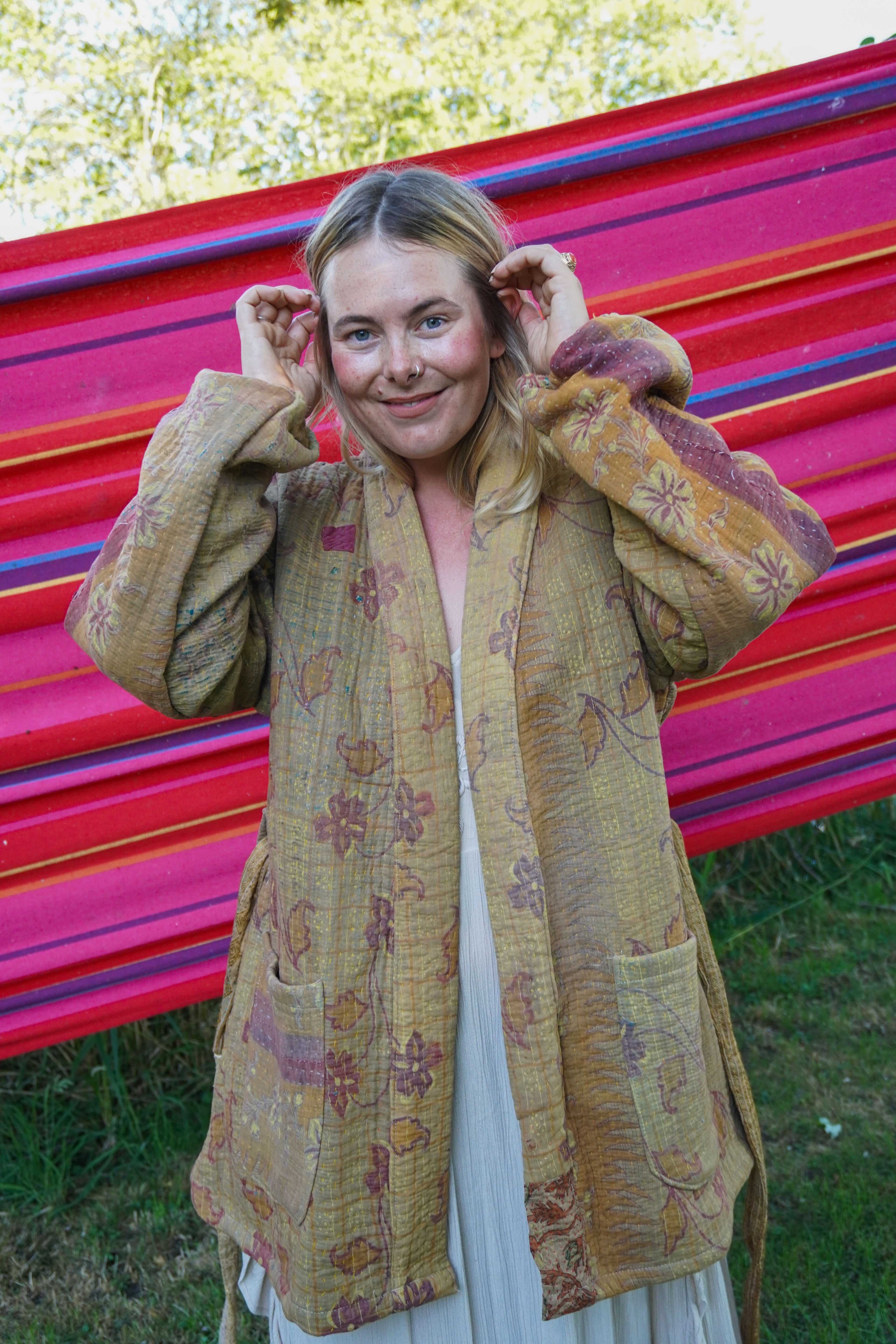 Majstudio / sari coat mid / Vintage india rugged 093