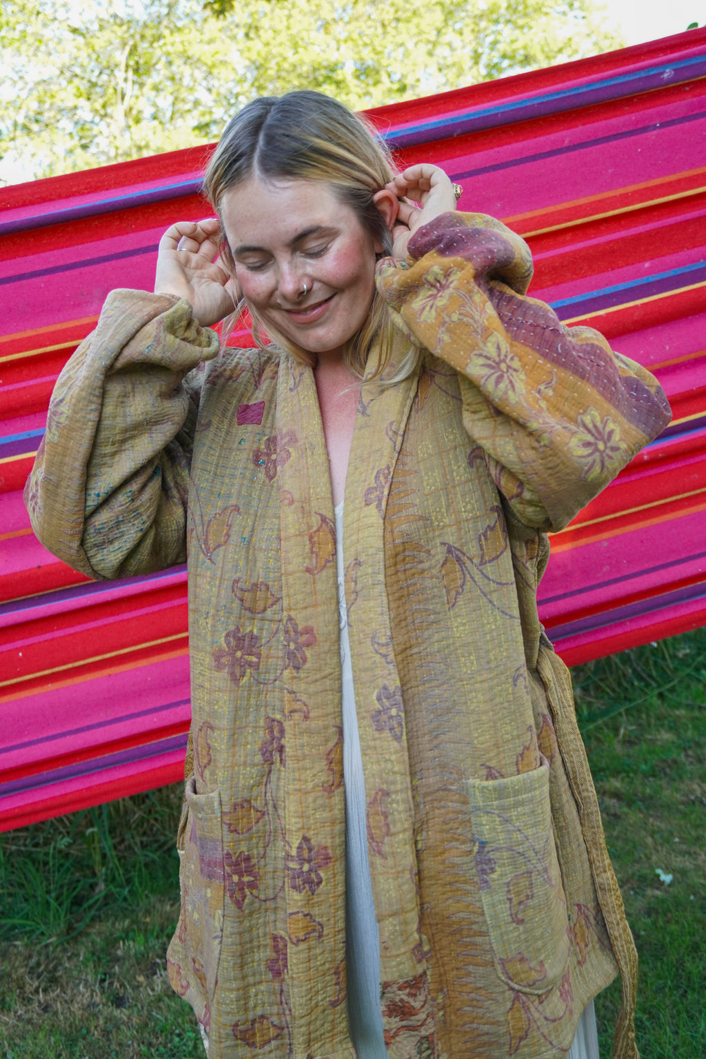 Majstudio / sari coat mid / Vintage india rugged 093