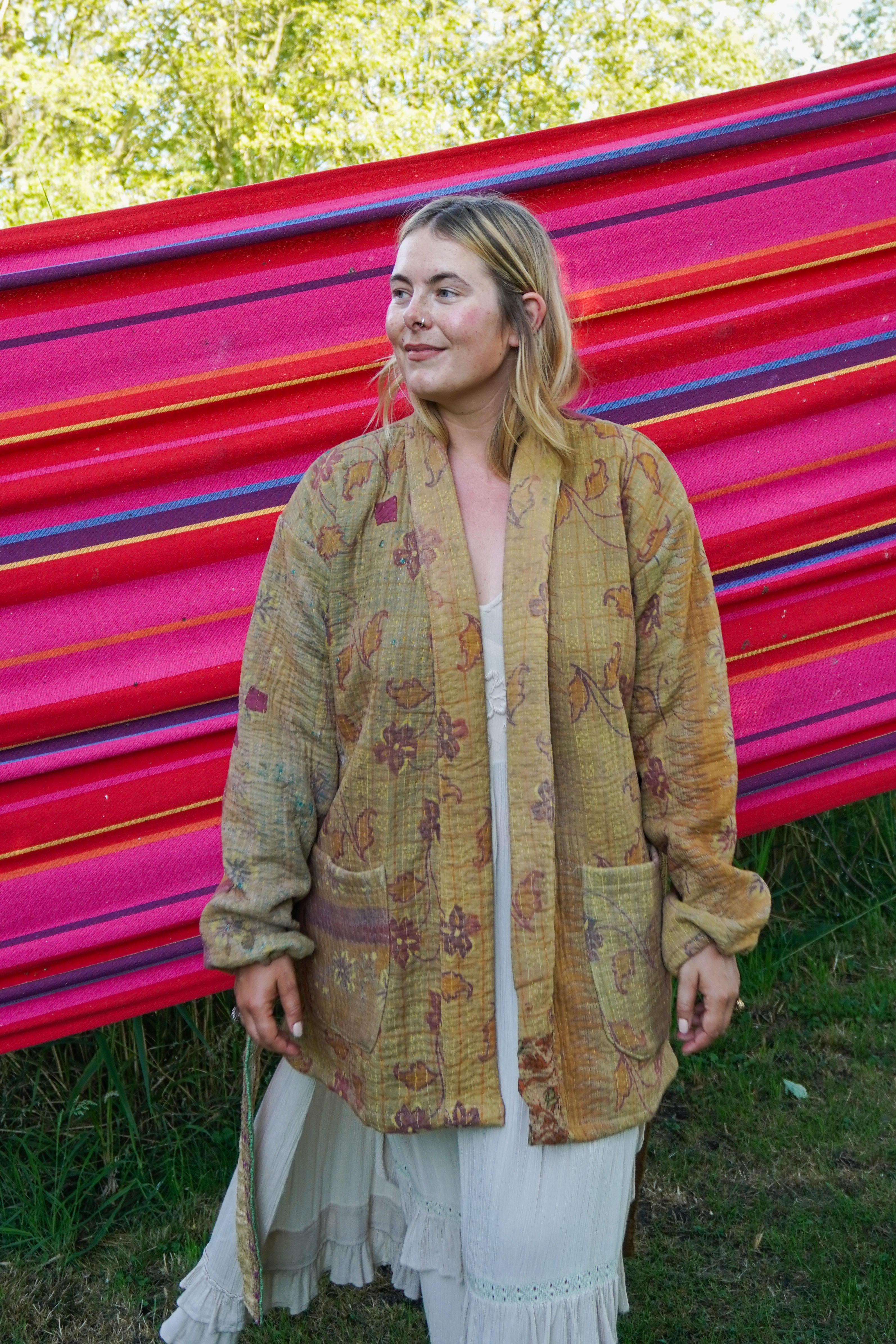 Majstudio / sari coat mid / Vintage india rugged 093