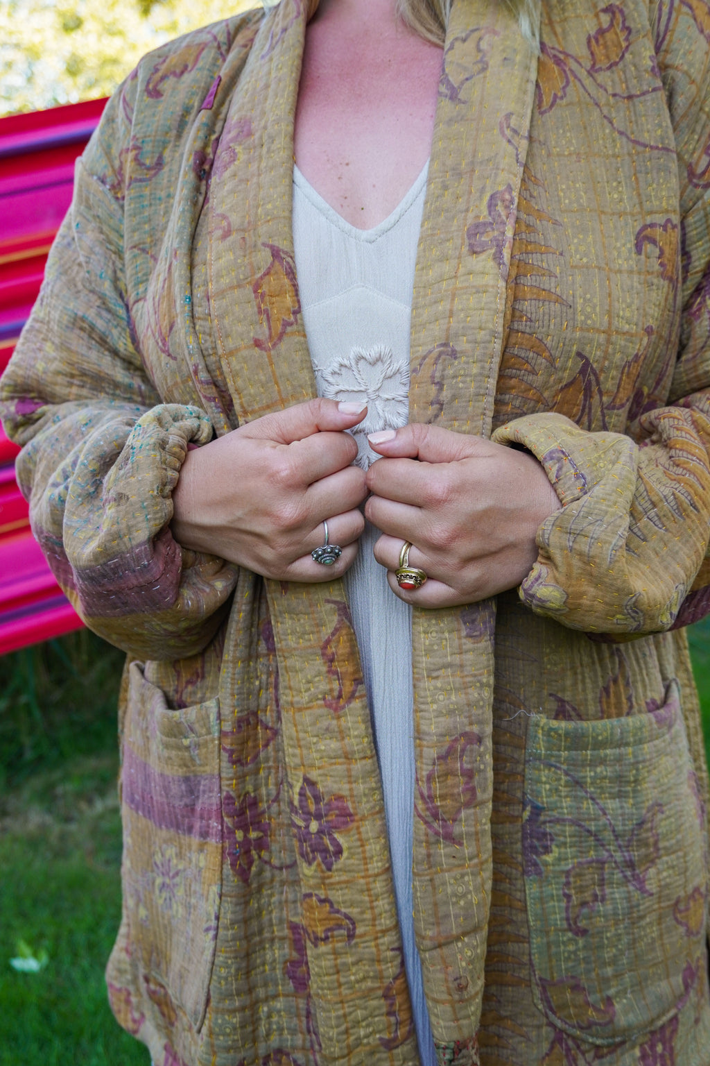 Majstudio / sari coat mid / Vintage india rugged 093
