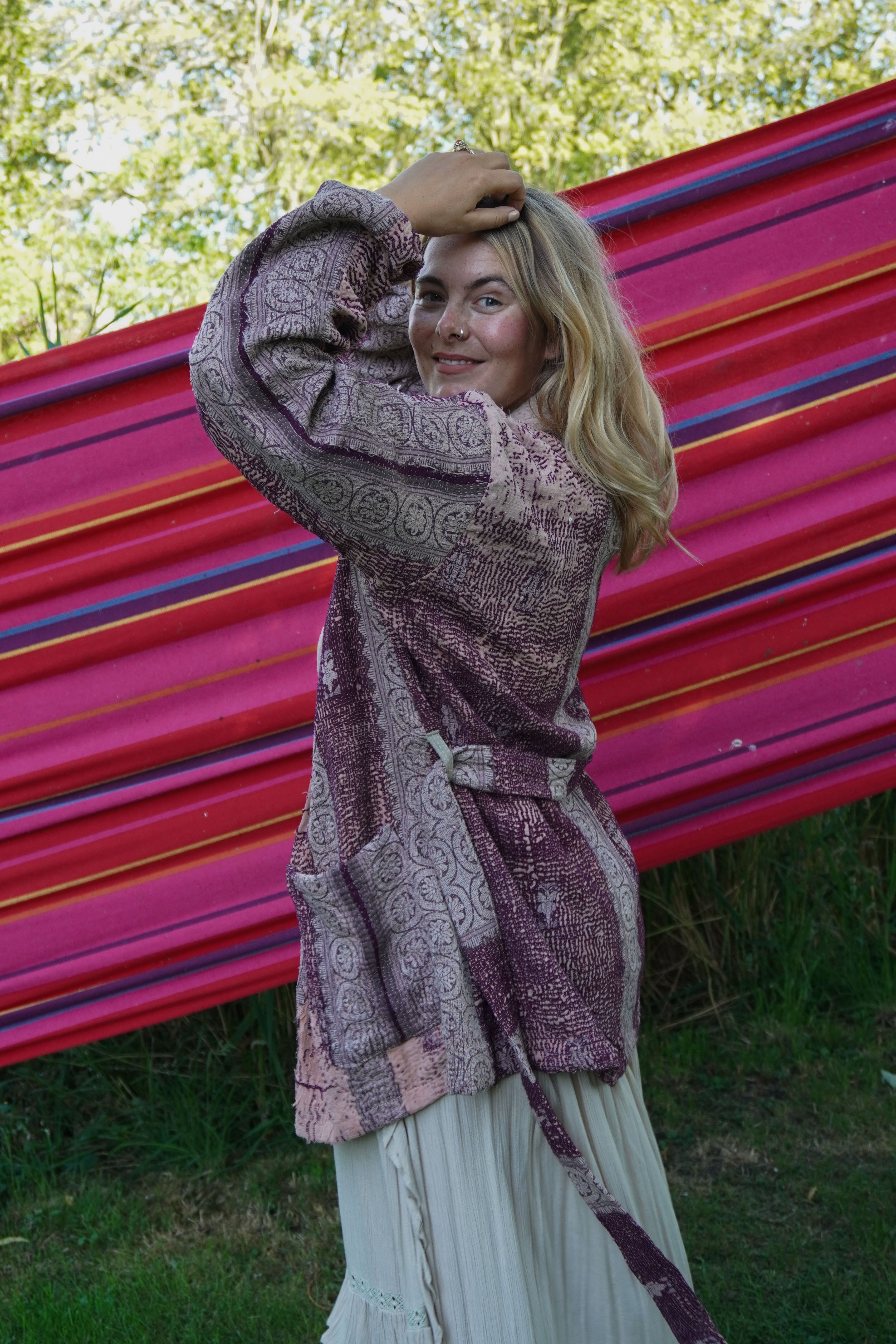 Majstudio / sari coat mid / Vintage india rugged 097