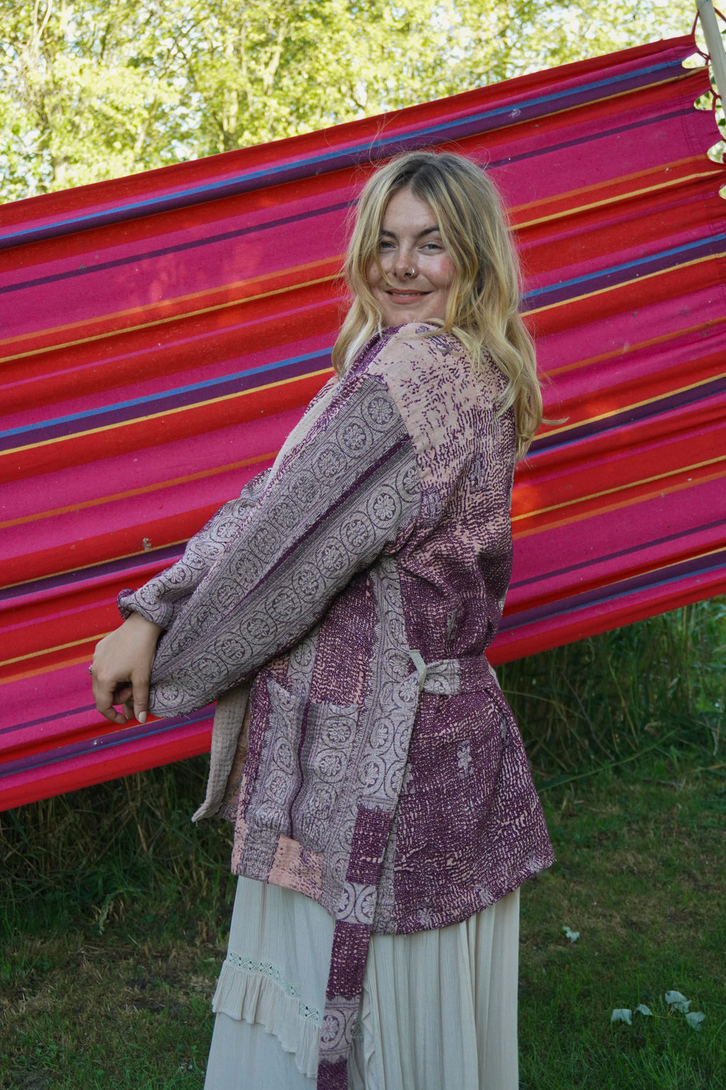 Majstudio / sari coat mid / Vintage india rugged 097