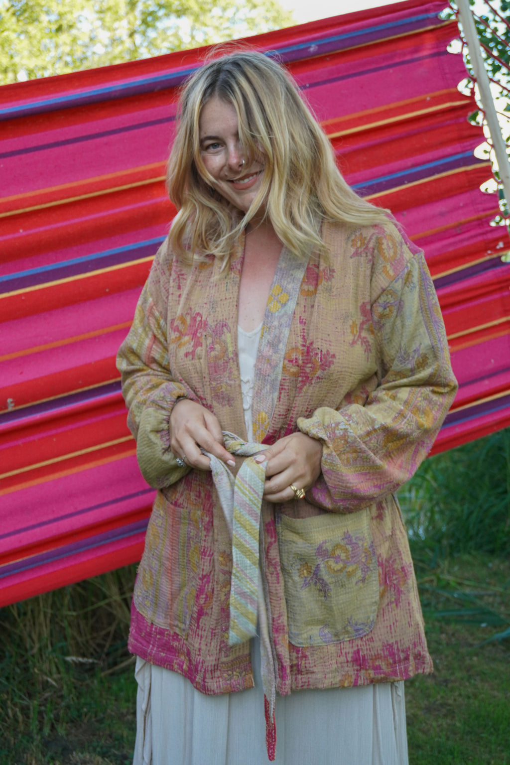 Majstudio / sari coat mid / Vintage india rugged 096