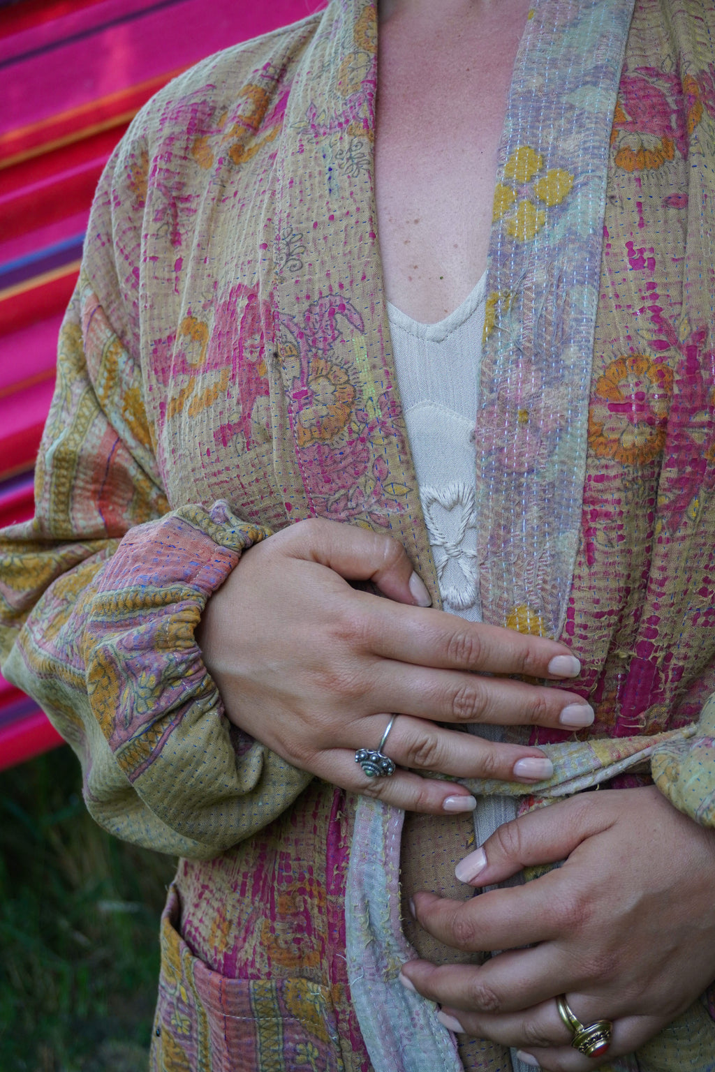 Majstudio / sari coat mid / Vintage india rugged 096