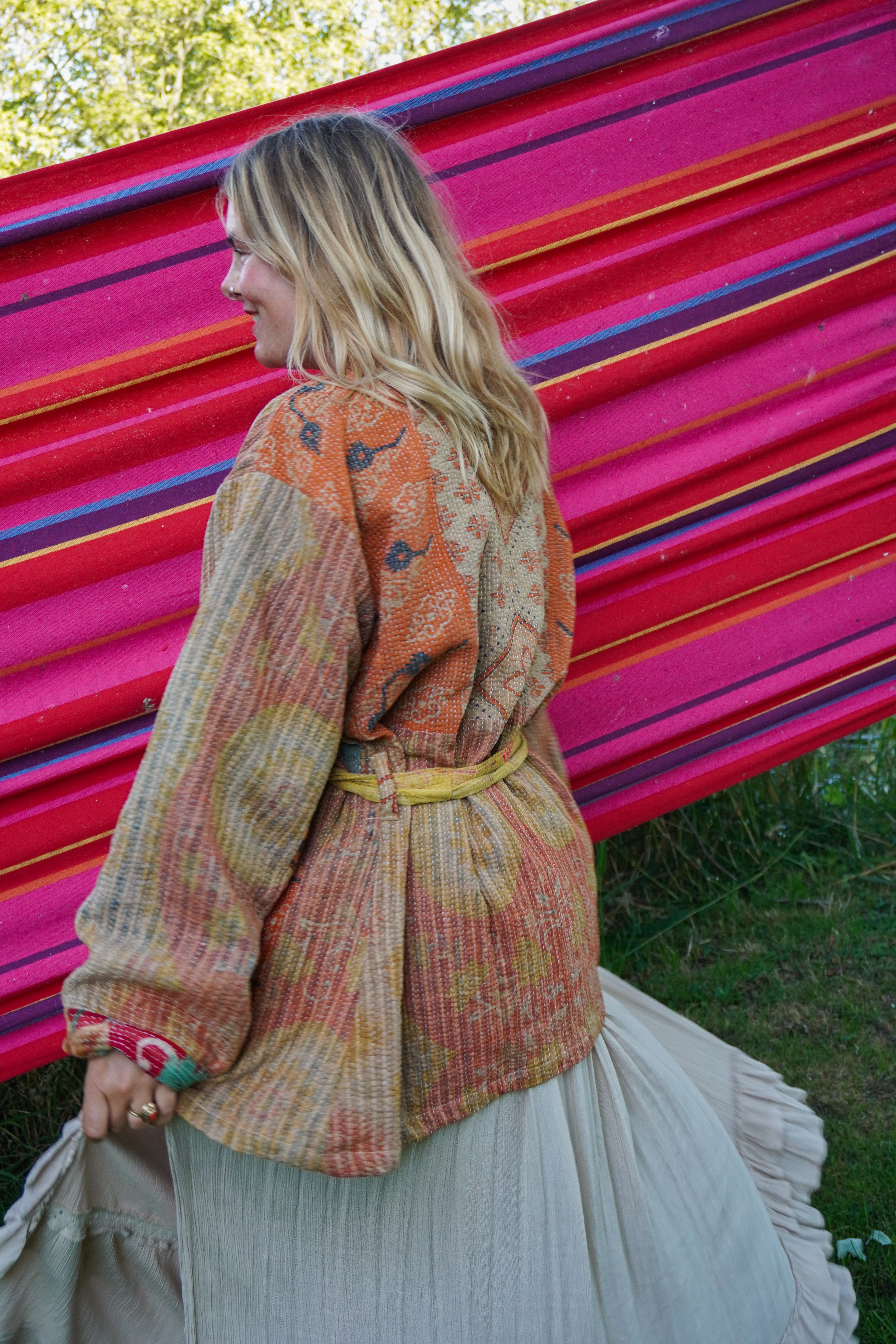 Majstudio / sari coat mid / Vintage india rugged 095