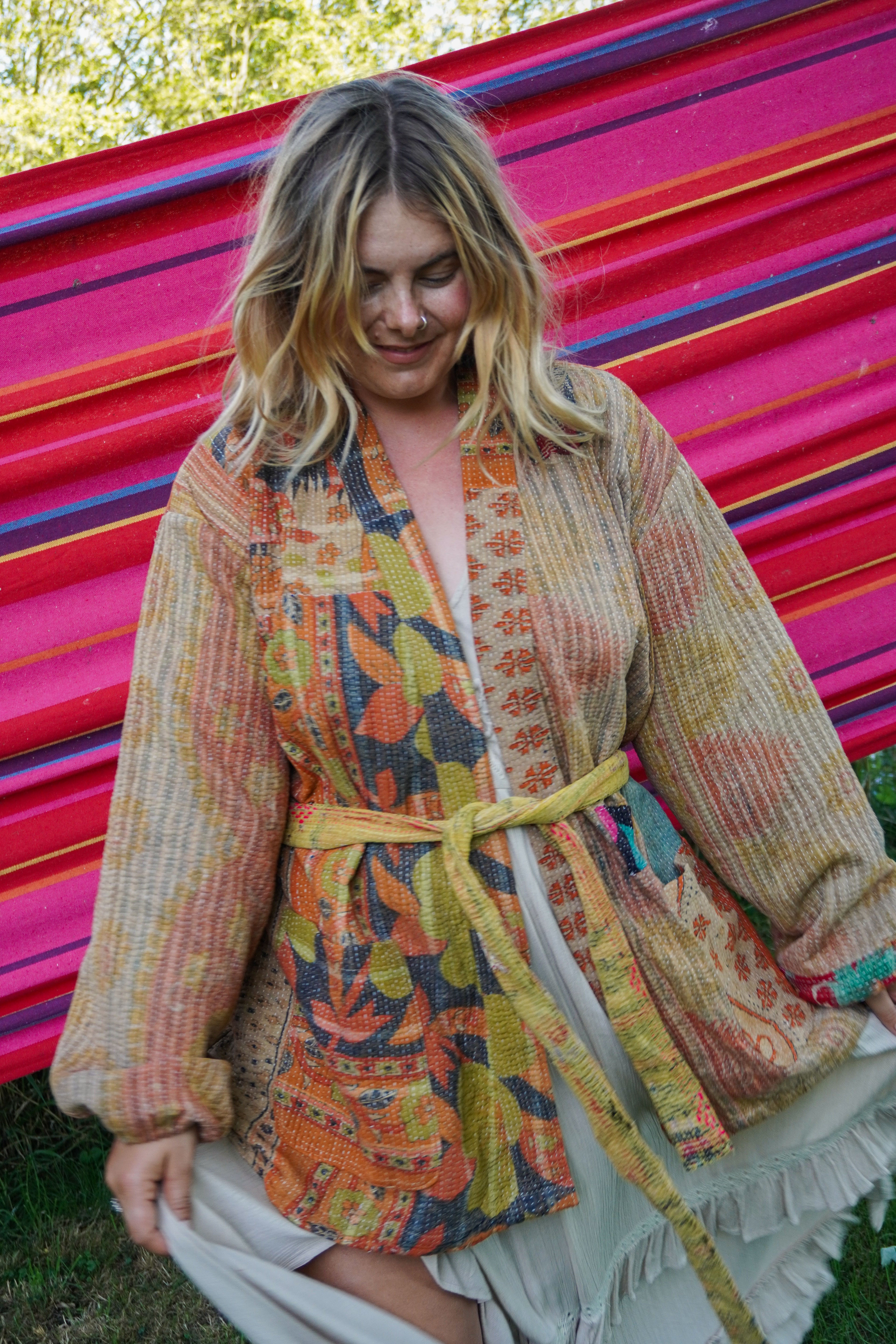 Majstudio / sari coat mid / Vintage india rugged 095