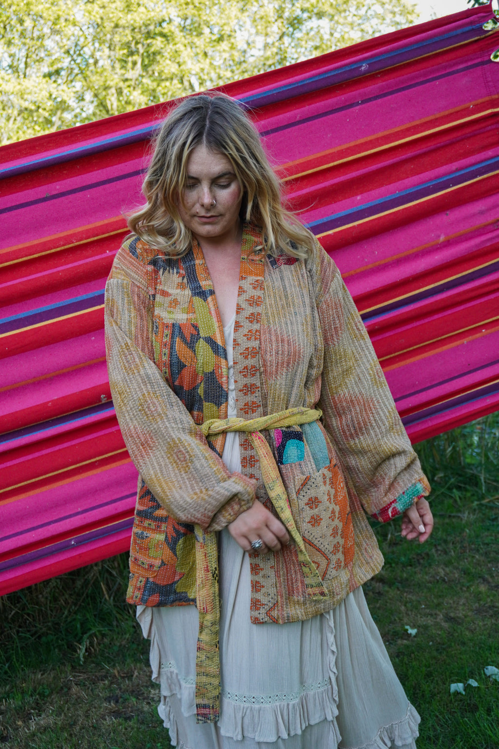 Majstudio / sari coat mid / Vintage india rugged 095