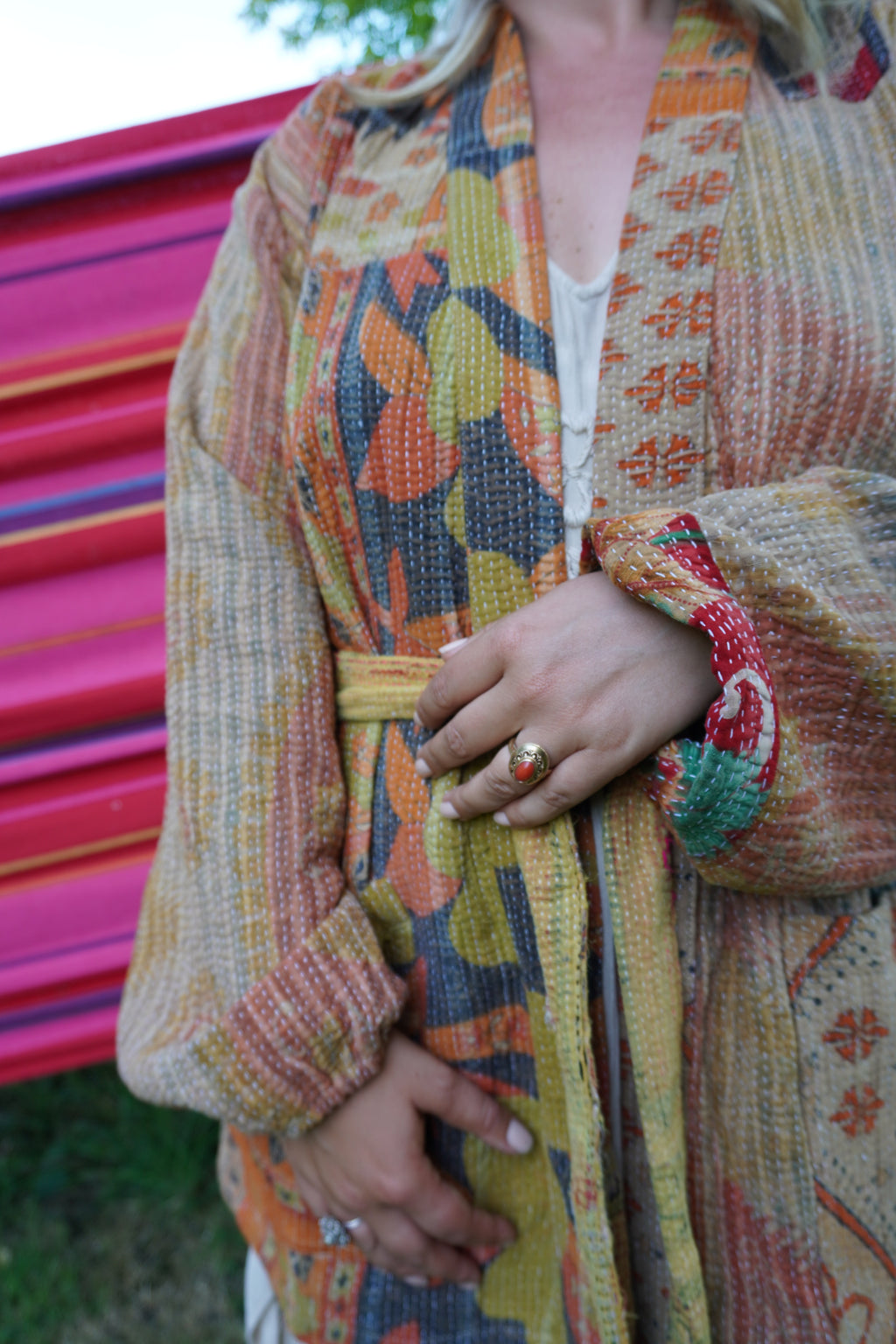 Majstudio / sari coat mid / Vintage india rugged 095