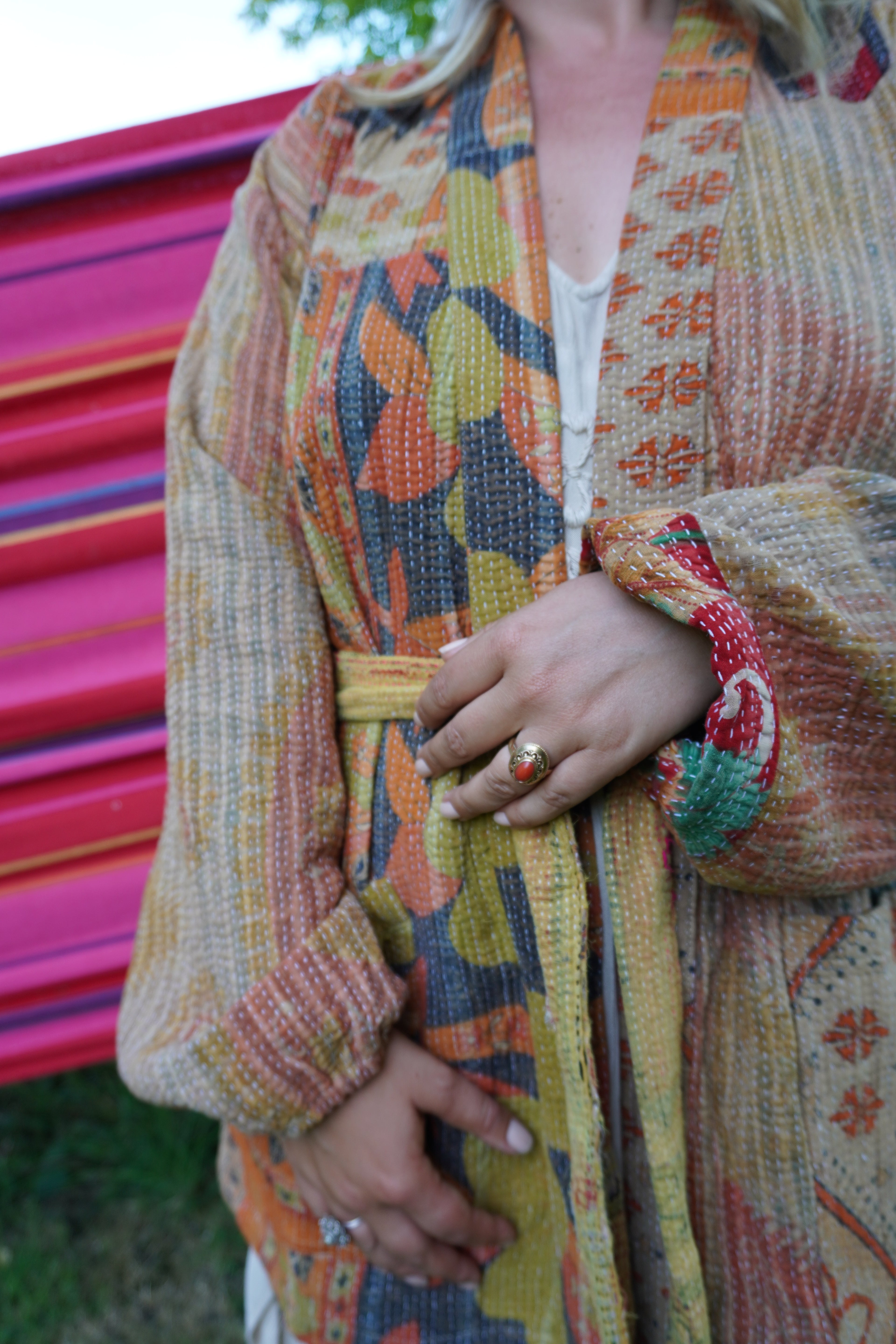 Majstudio / sari coat mid / Vintage india rugged 095