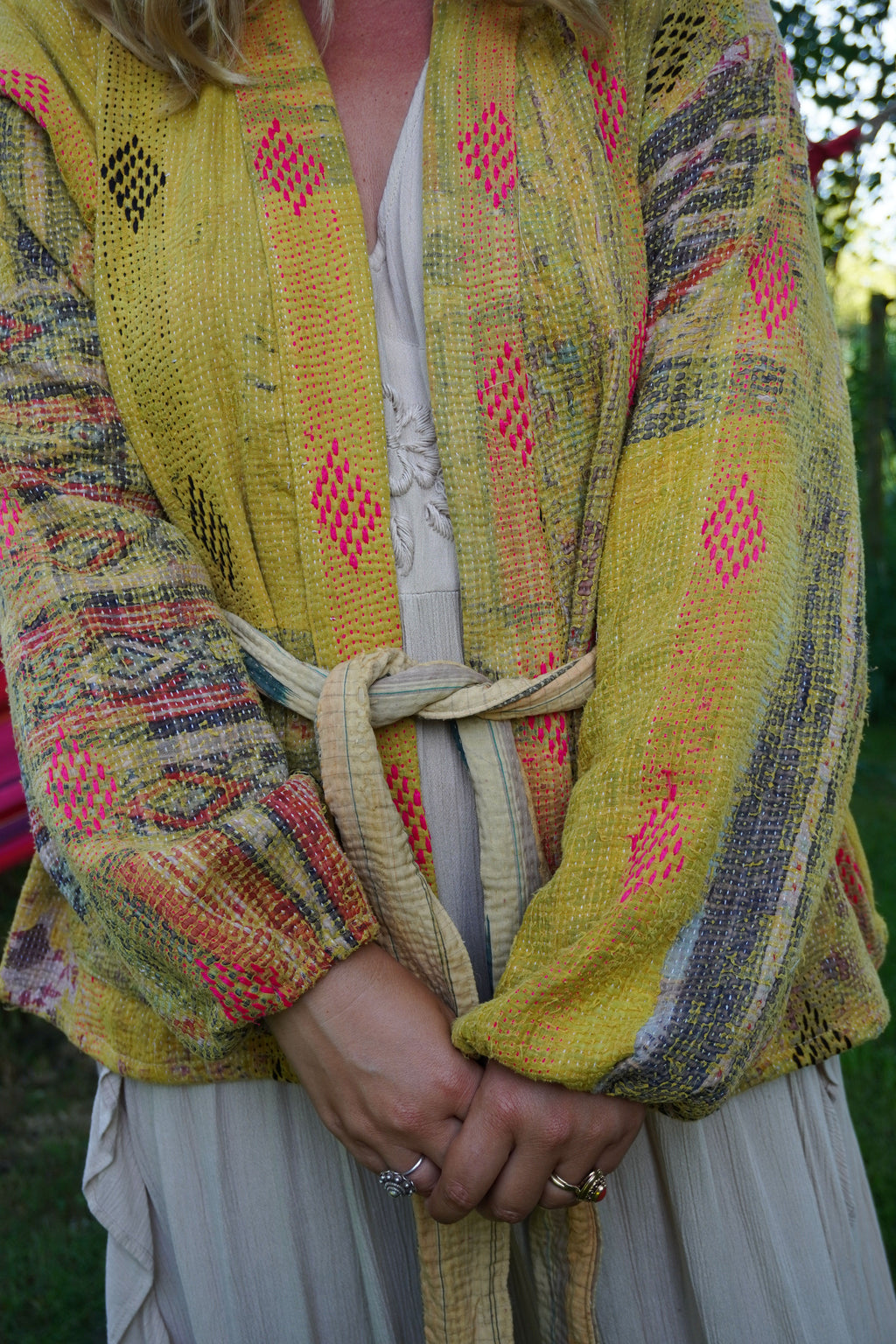 Majstudio / sari coat short / vintage rugged 093