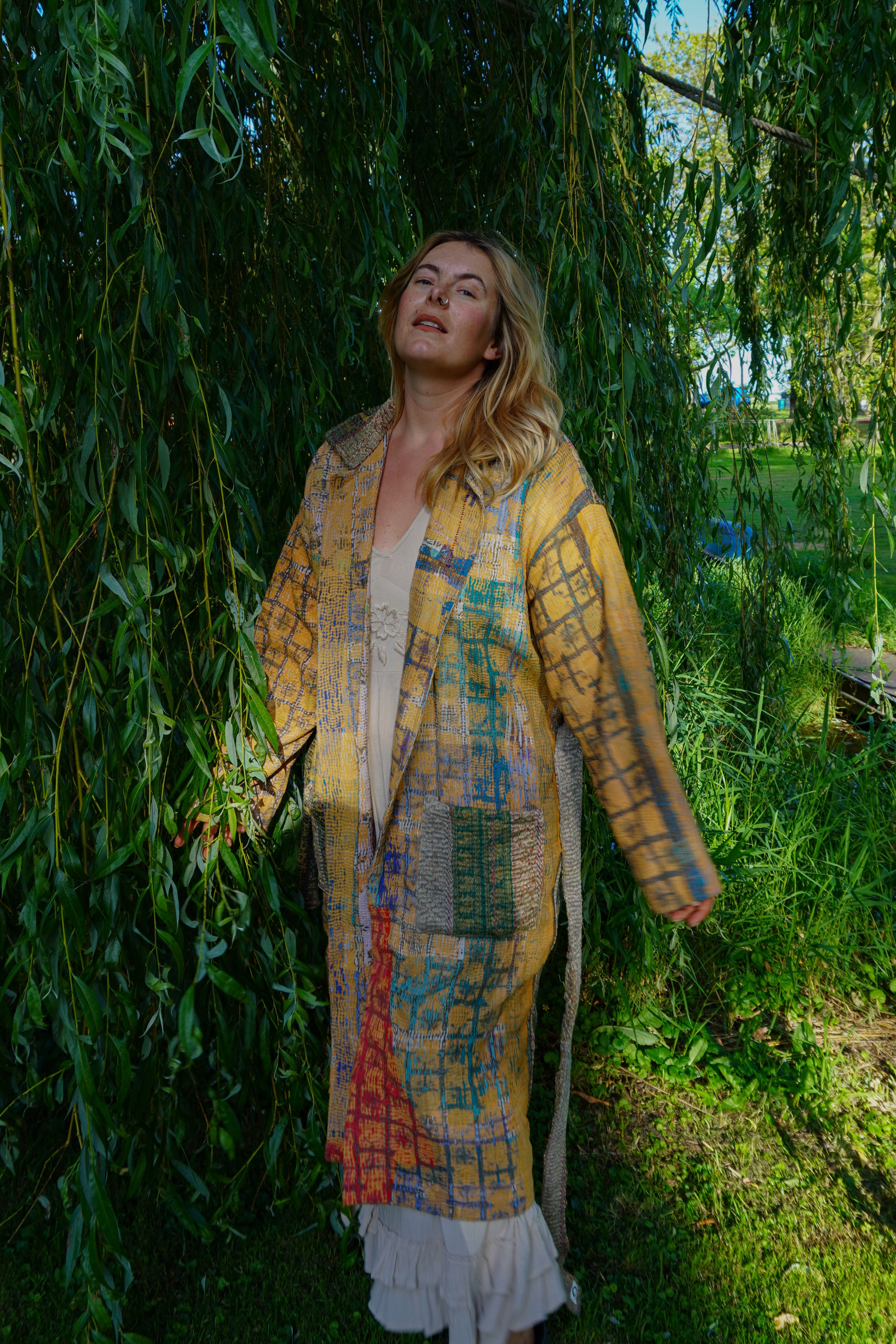 Majstudio / sari coat long / Vintage rugged 087