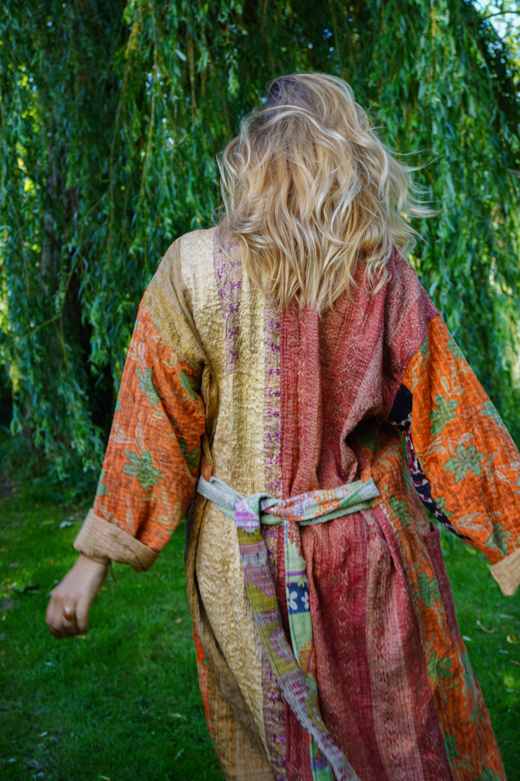 Majstudio / sari coat long / Vintage rugged 086