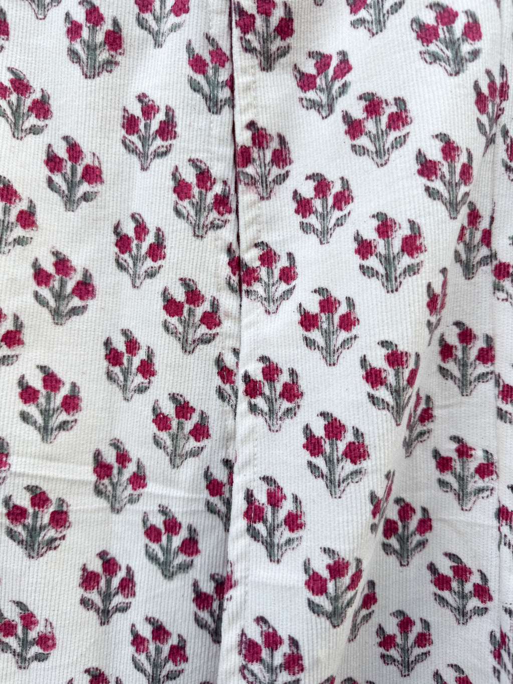 Blockprint Corduroy blazer - Red flower