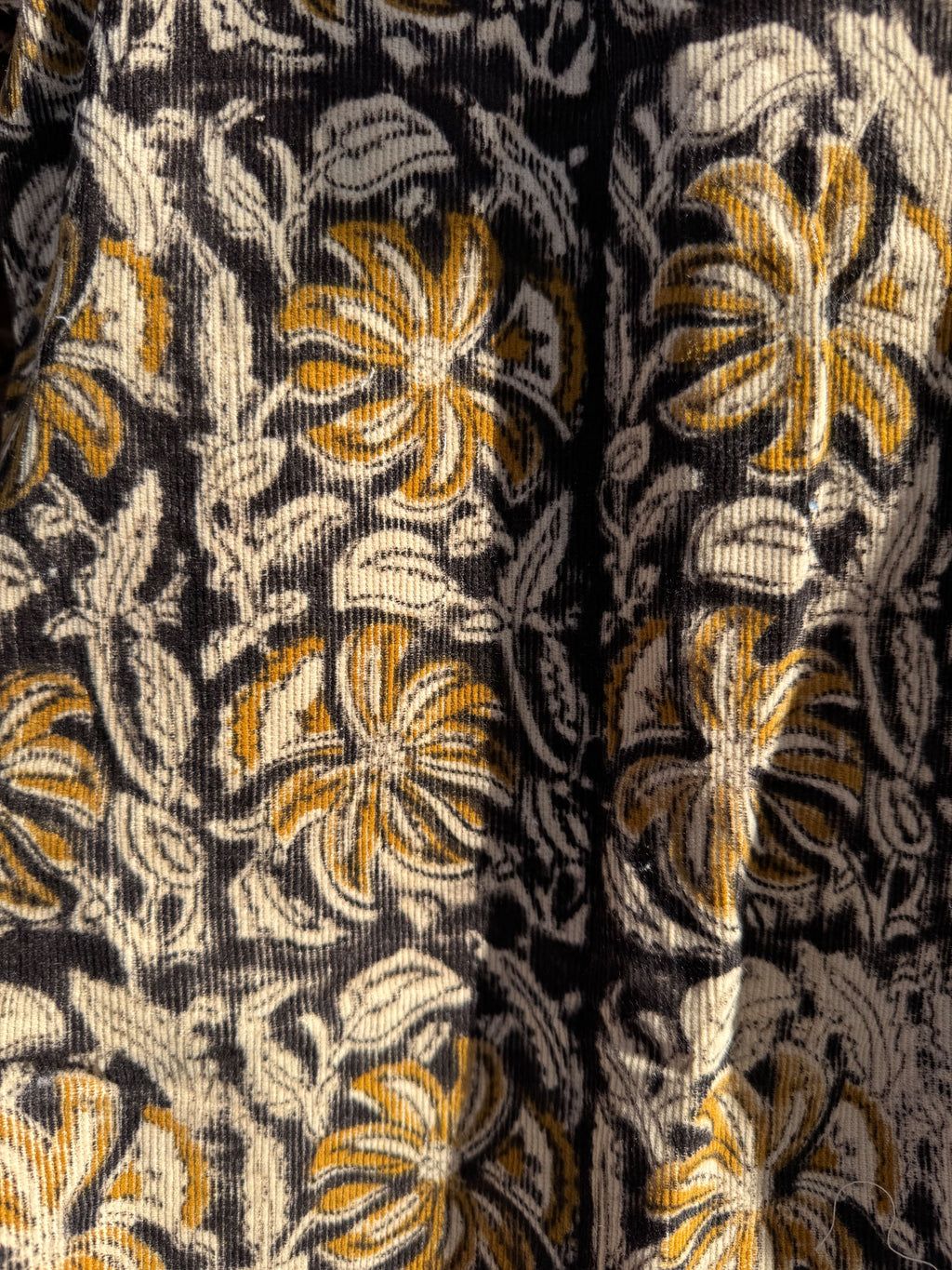 Blockprint Corduroy blazer - Floral Black