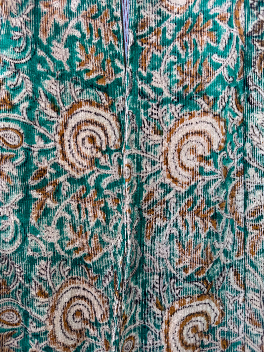Blockprint Corduroy blazer - Floral green