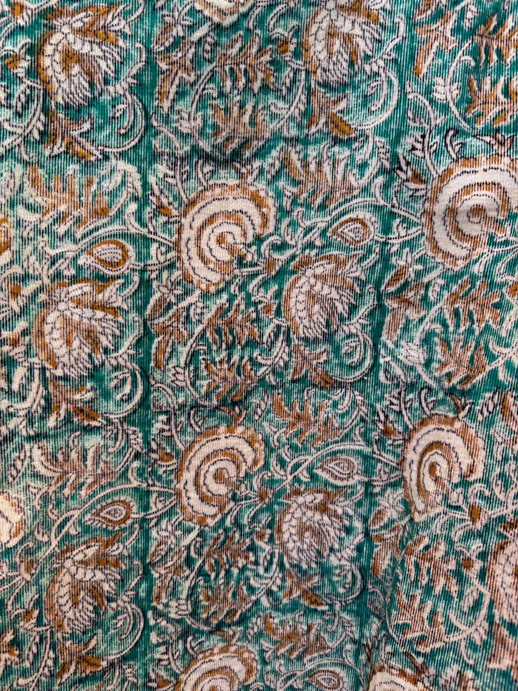 Blockprint Corduroy blazer - Floral green