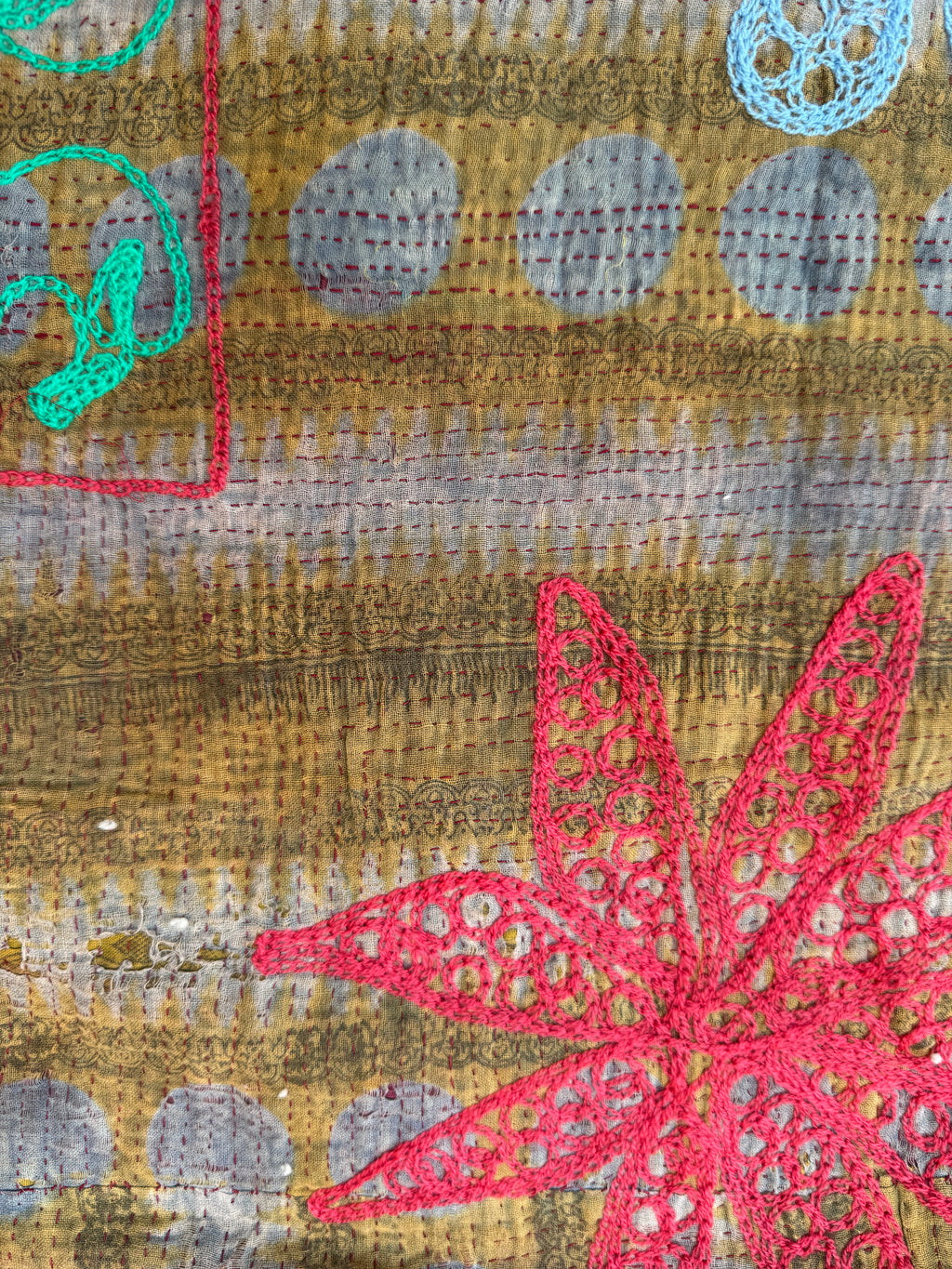 Waistcoat Kantha/Blockprint teddy 014