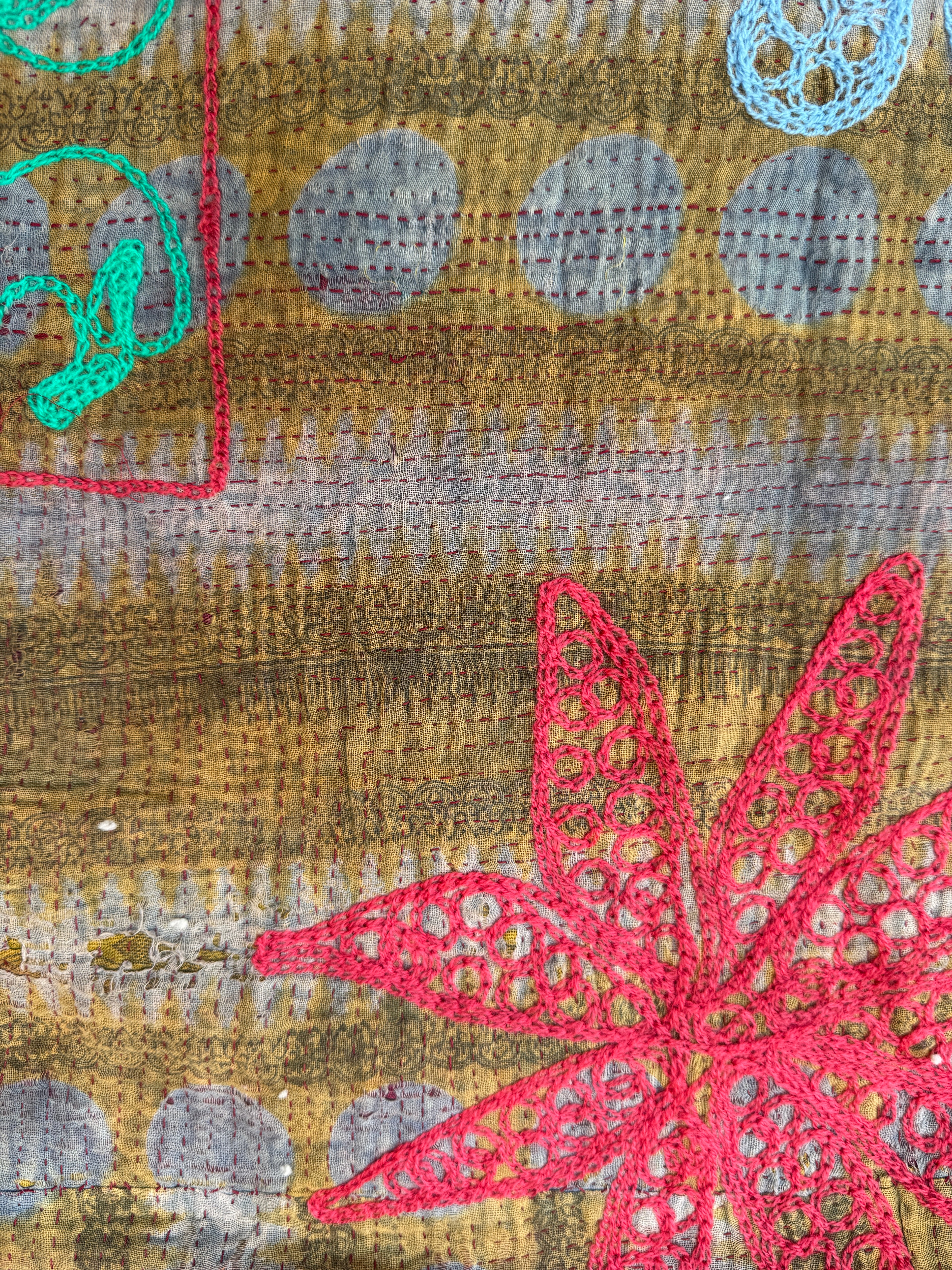 Waistcoat Kantha/Blockprint teddy 014